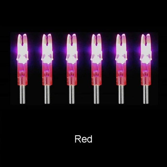 6PCS/SET Super Bright LED Luminous Arrow Nock Tail Outdoor Hunting Shooting Archery Arrow Bow Dual Tail Inside Light New - Image 5