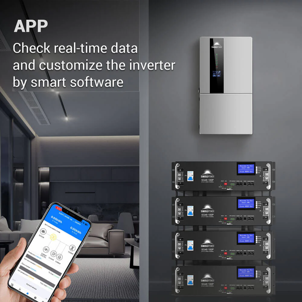 11.4KW Hybrid Inverter 48V Split Phase SGN11.4KHB-48 - Image 9