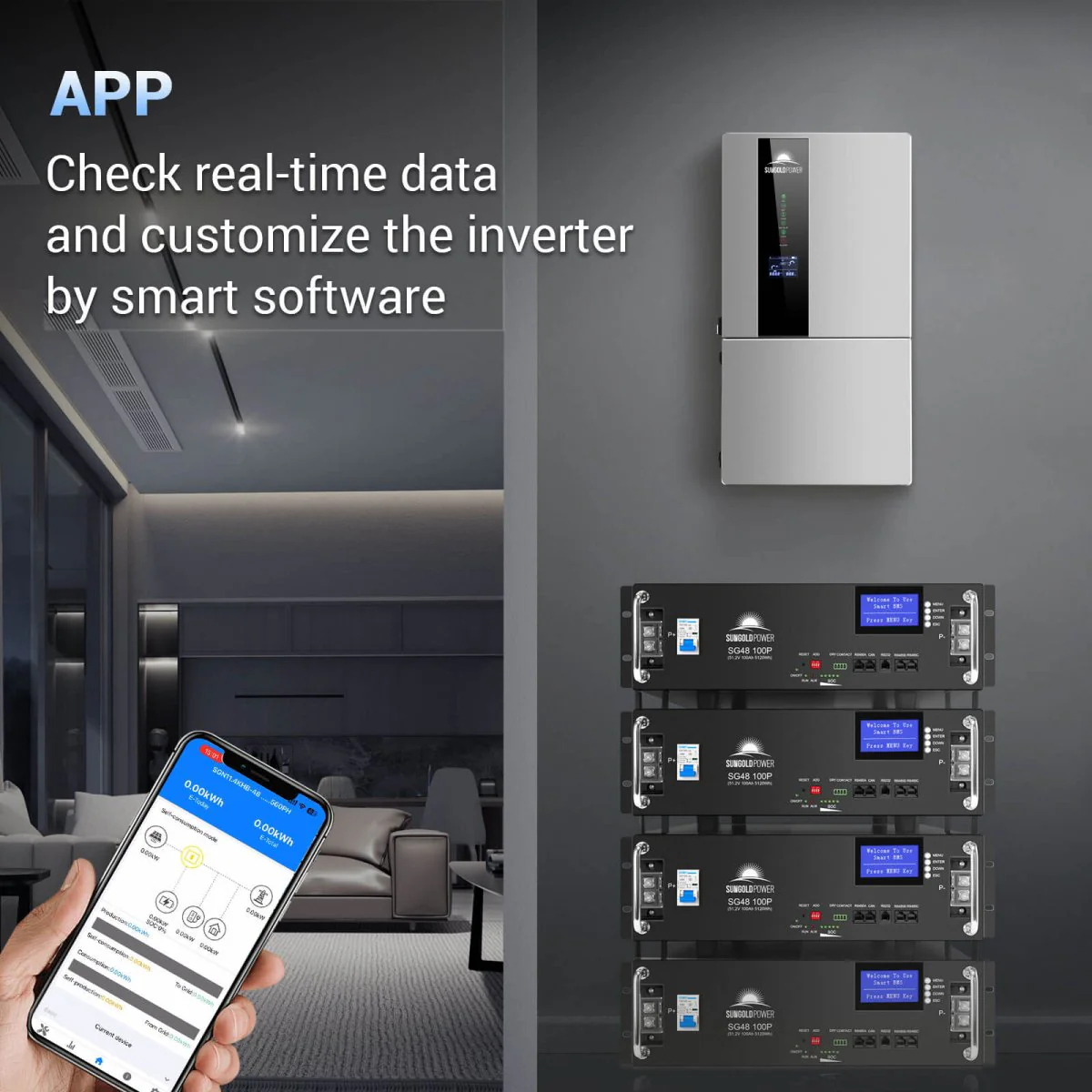 7.6KW Hybrid Inverter 48V Split Phase SGN7.6K1HB-48 - Image 3