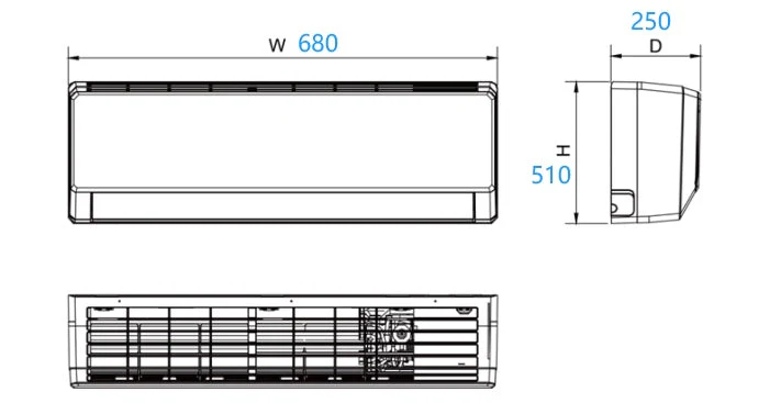 7000 BTU/h Compact Pure DC Mini Split Heat Pump w/ bracket - Image 10
