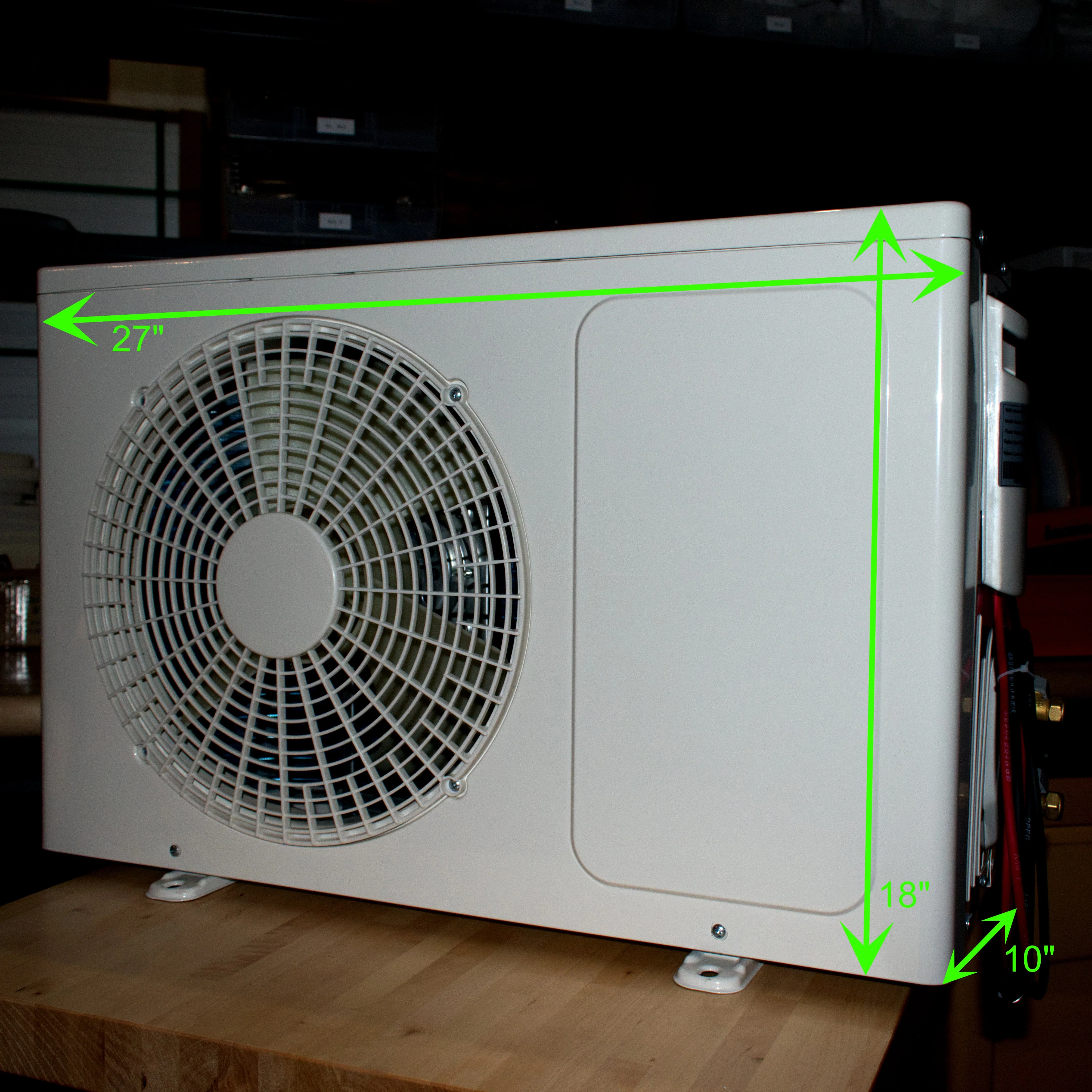 7000 BTU/h Compact Pure DC Mini Split Heat Pump w/ bracket - Image 3