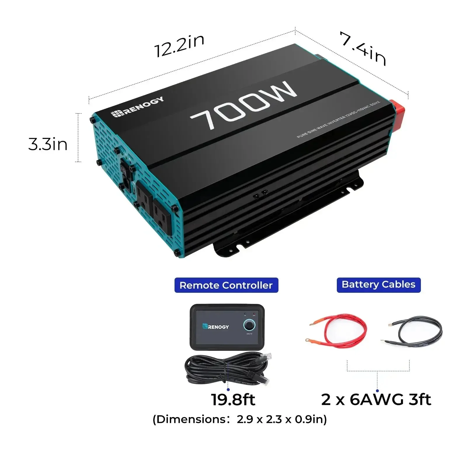 700W 12V Pure Sine Wave Inverter - Image 11