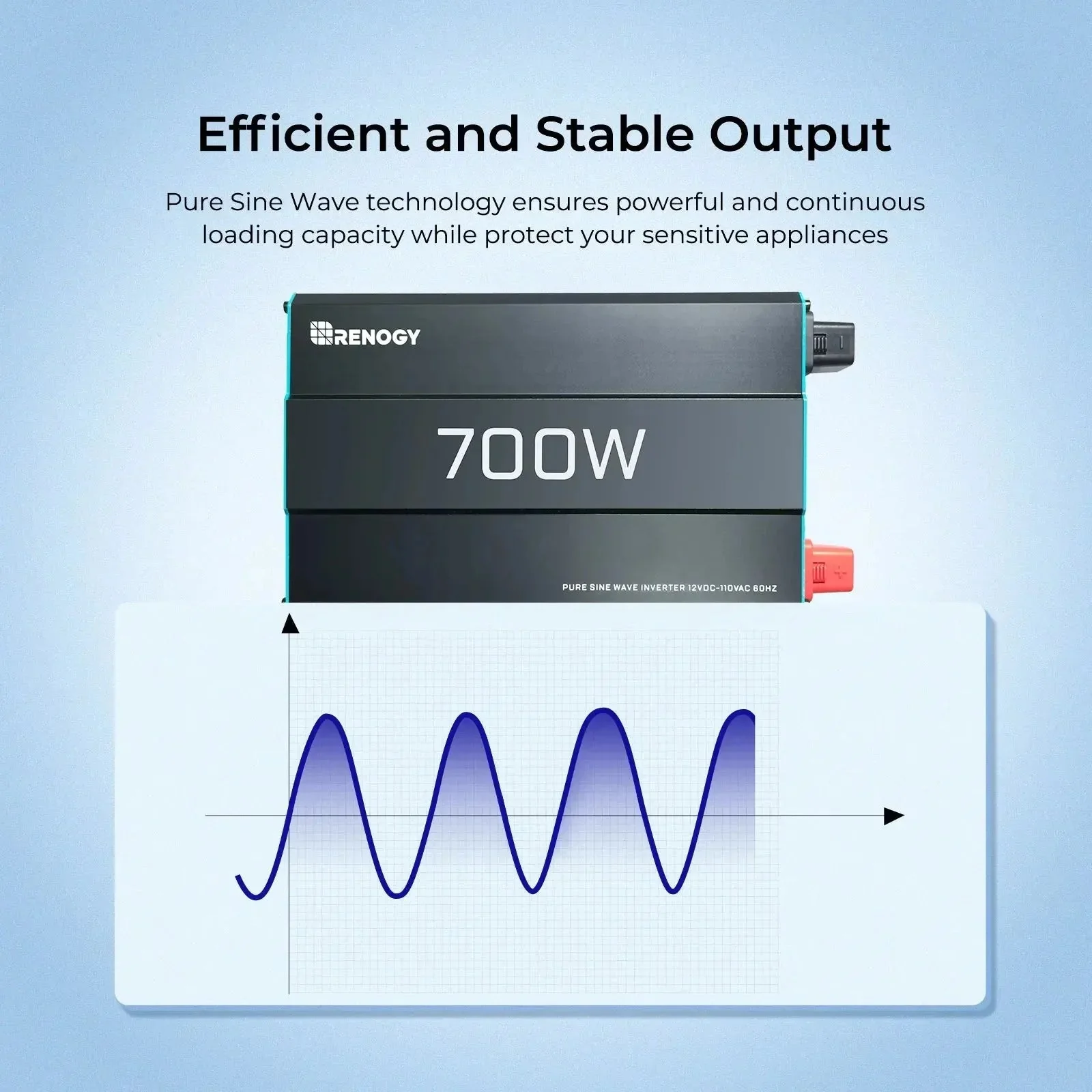 700W 12V Pure Sine Wave Inverter - Image 3
