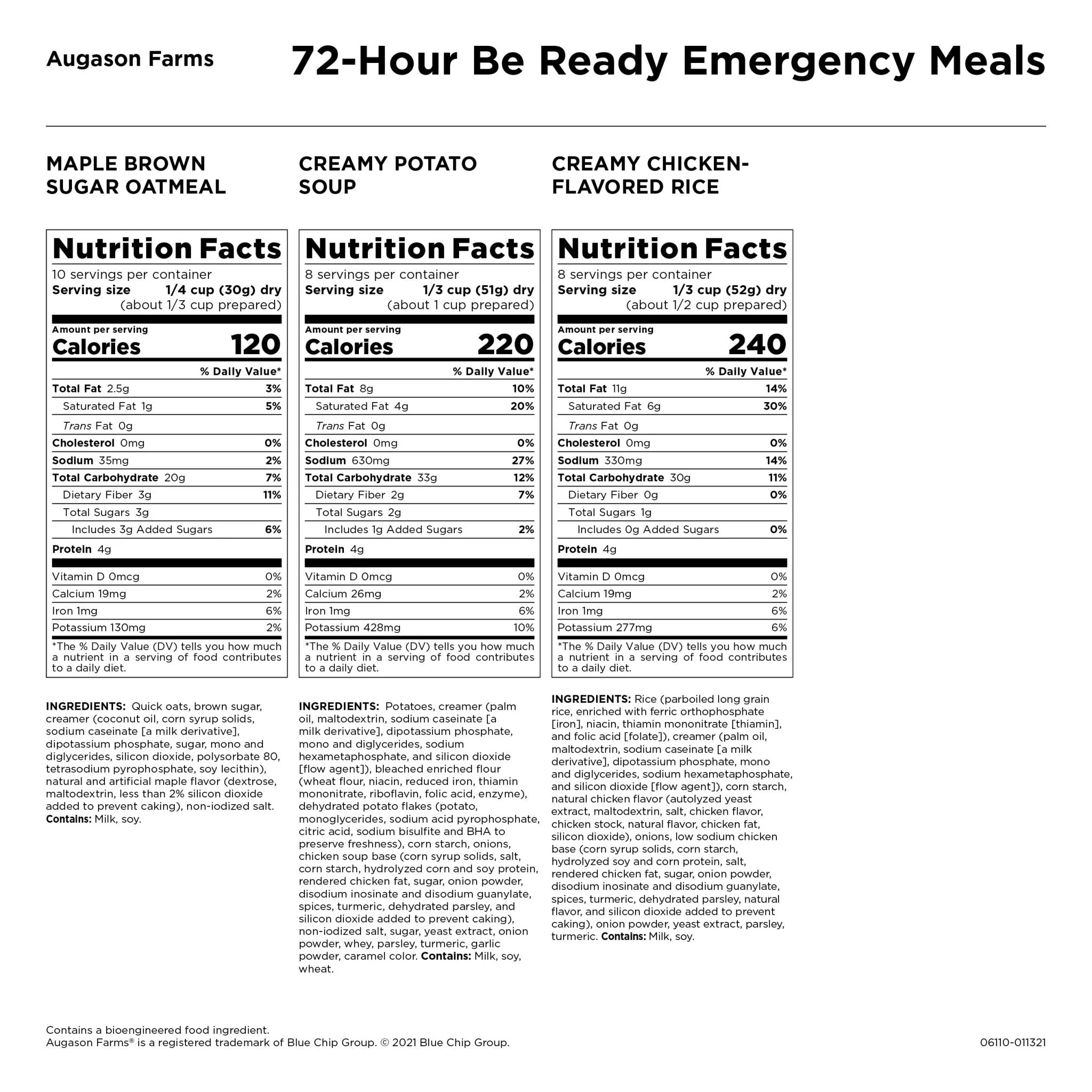 72-Hour 1-Person Emergency Food Supply Kit, 26 Servings (SC) - Image 4
