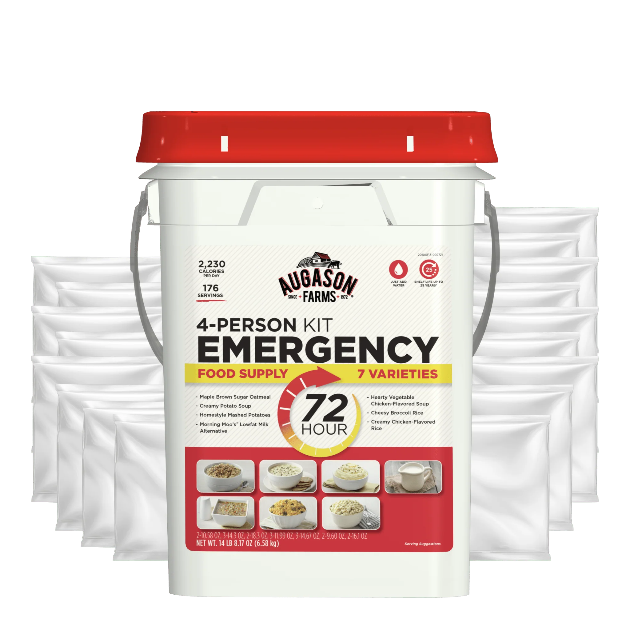 72-Hour 4-Person Emergency Food Supply Kit, 176 Servings (SC) - Image 3
