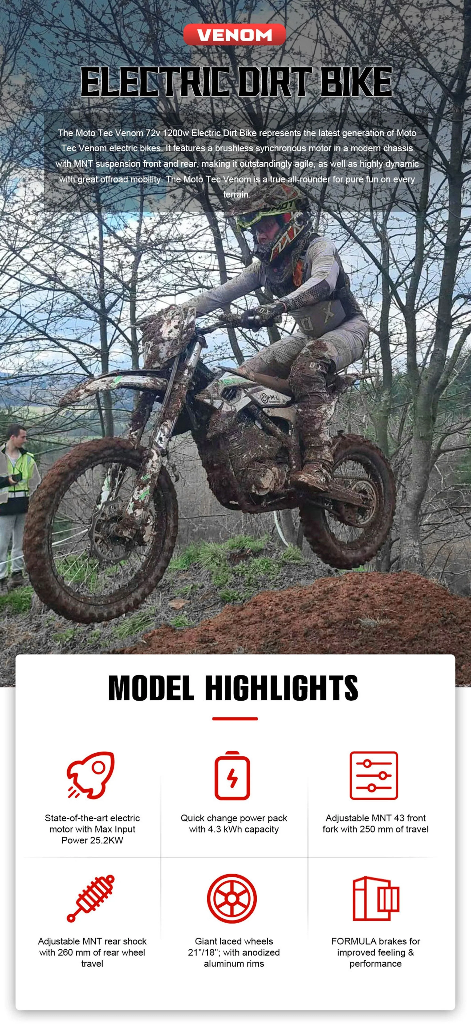 72V High Pro 12kW Electric Dirt Bike - Image 21
