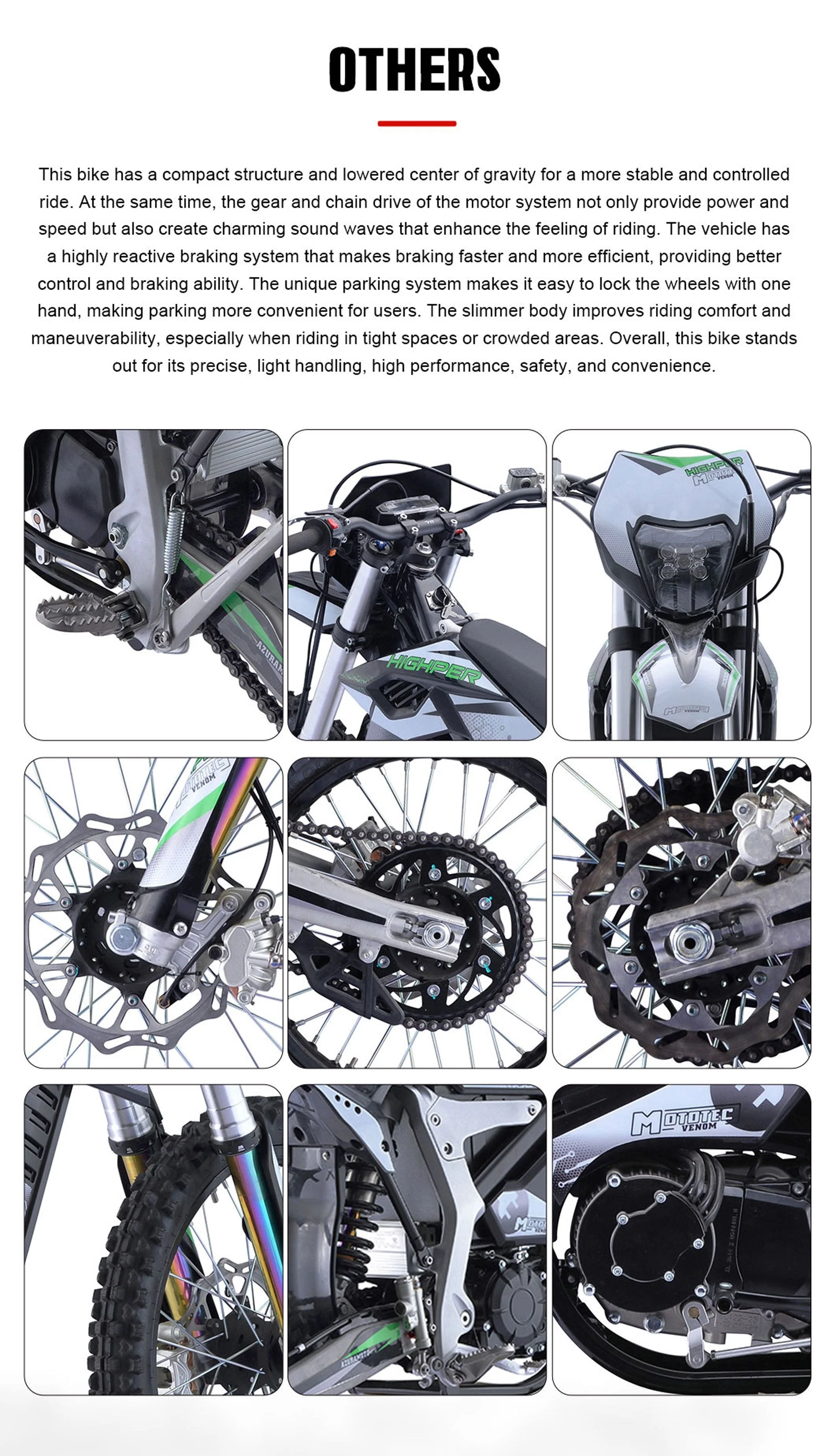 72V High Pro 12kW Electric Dirt Bike - Image 29
