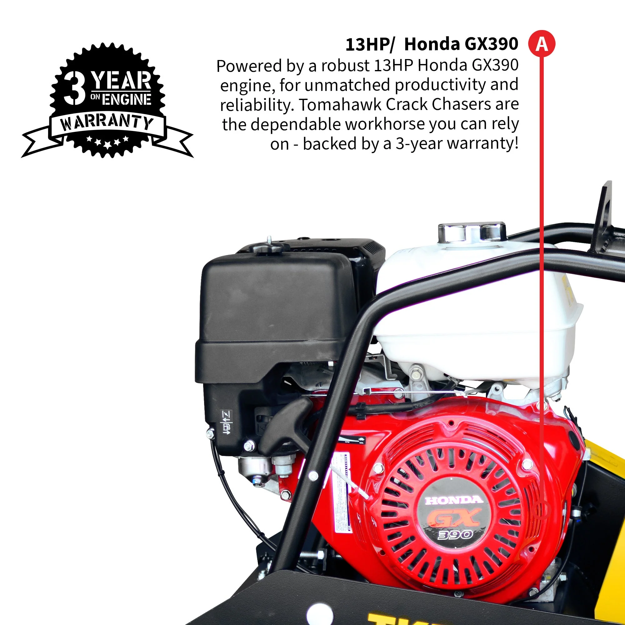 8" Crack Chaser Concrete Repair Saw with 13 HP Honda GX390 Engine - Image 4