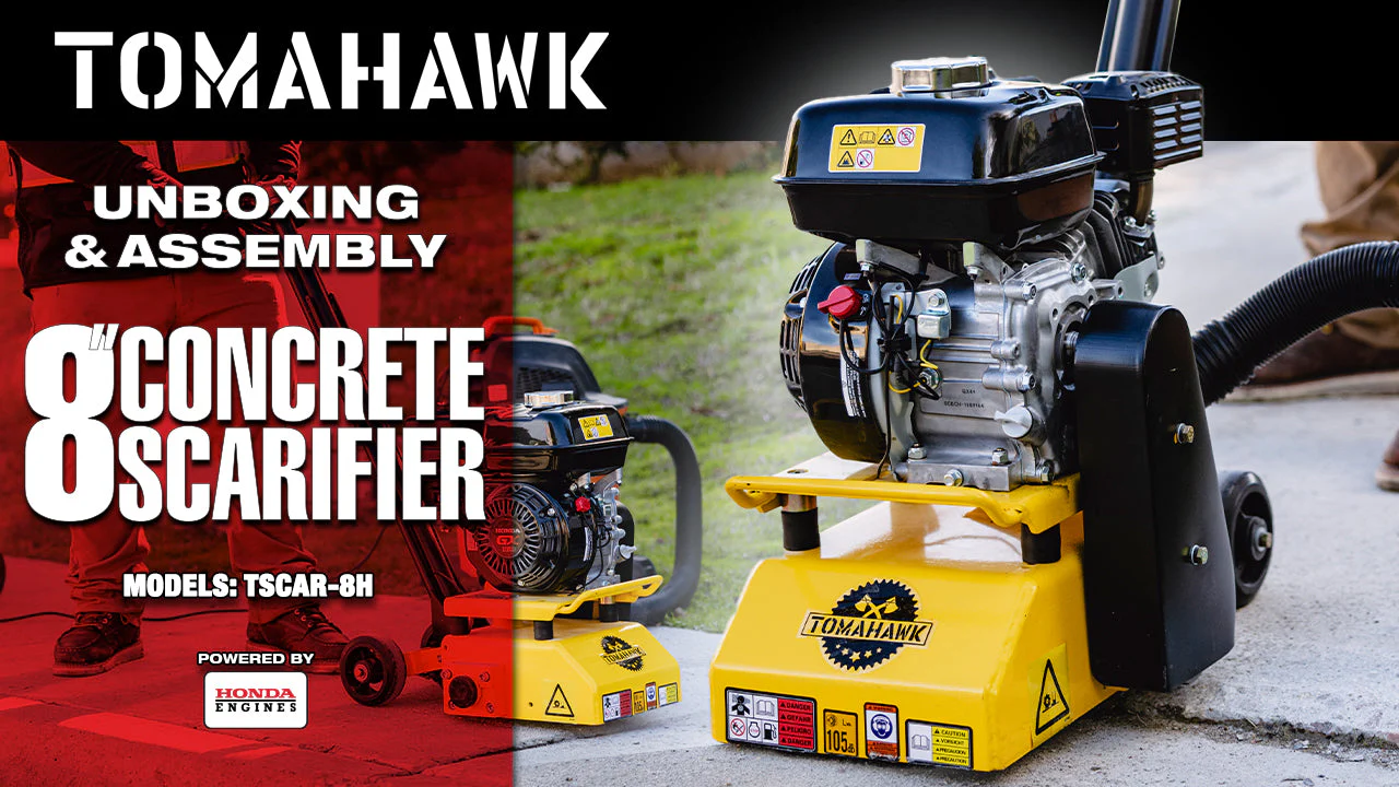 8” Gas Concrete Scarifier Planer Grinder with 5.5 HP Honda Engine Blade Bundle - Image 4