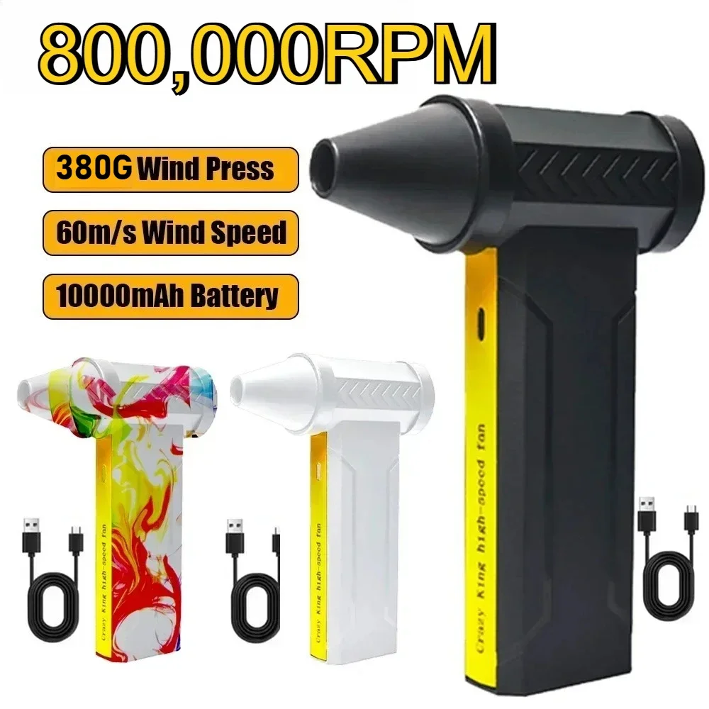 800,000RPM Turbo Air Blower – Brushless High-Speed USB Rechargeable Dust Fan - Image 2