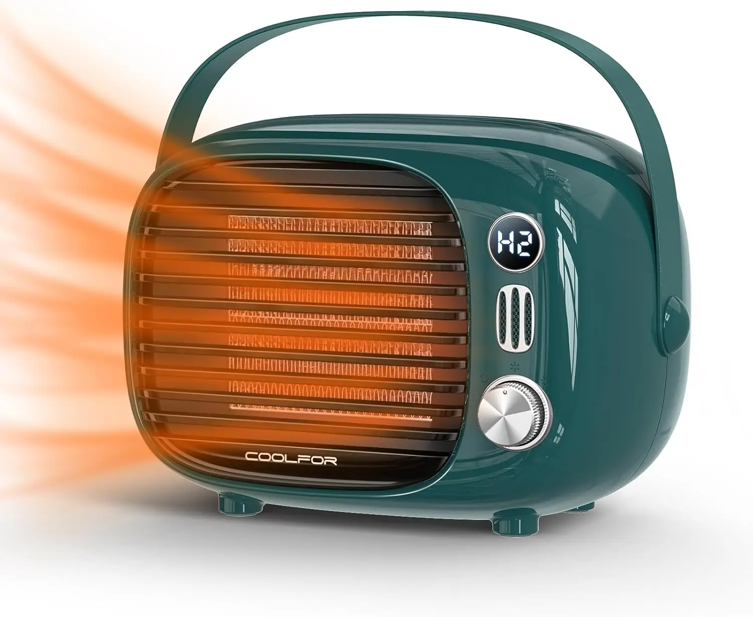 800W/500W Space Heater Quiet Ceramic Desk Heater with Temp Control for Home - Image 2
