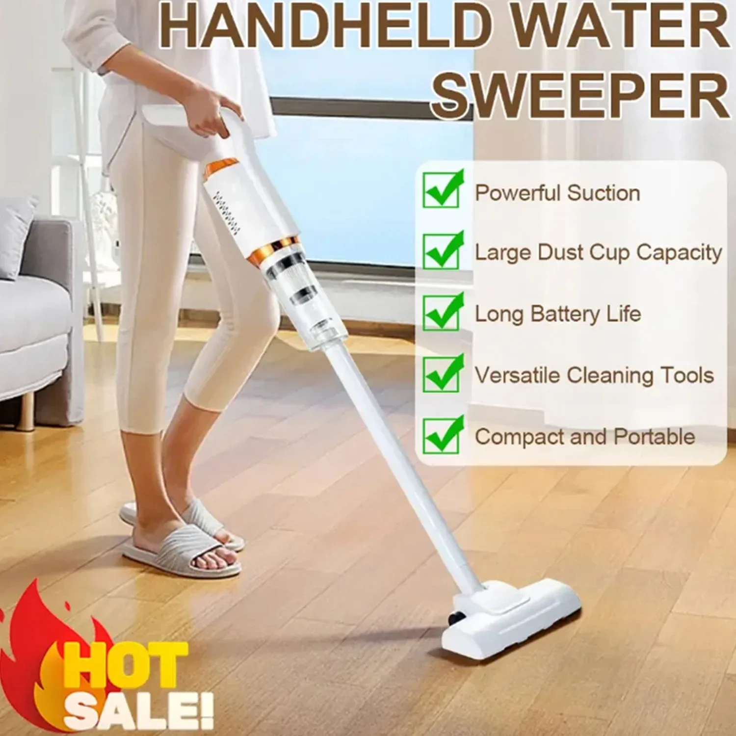 8500Pa Cordless Car Vacuum Cleaner Wireless Handheld Wet Dry 2000mAh - Image 2