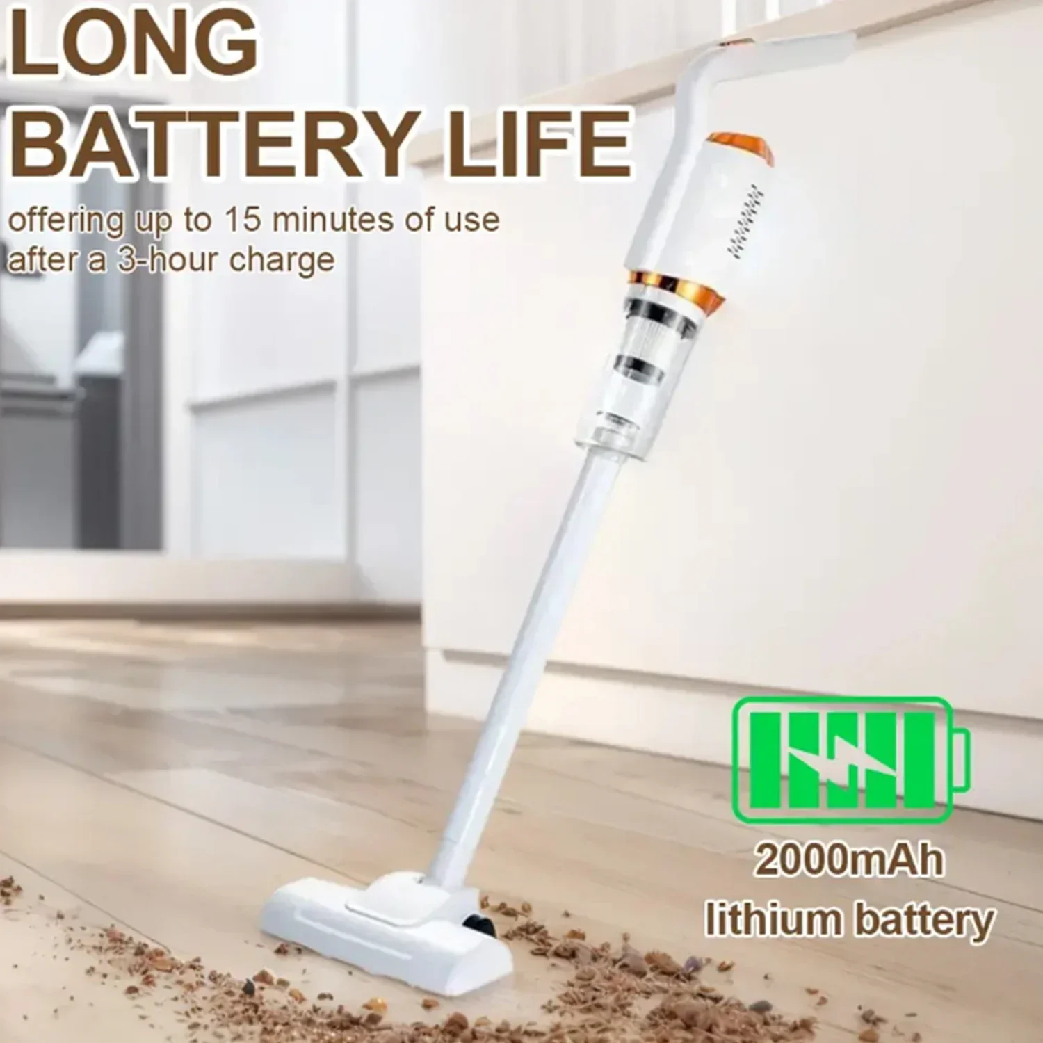 8500Pa Cordless Car Vacuum Cleaner Wireless Handheld Wet Dry 2000mAh - Image 4