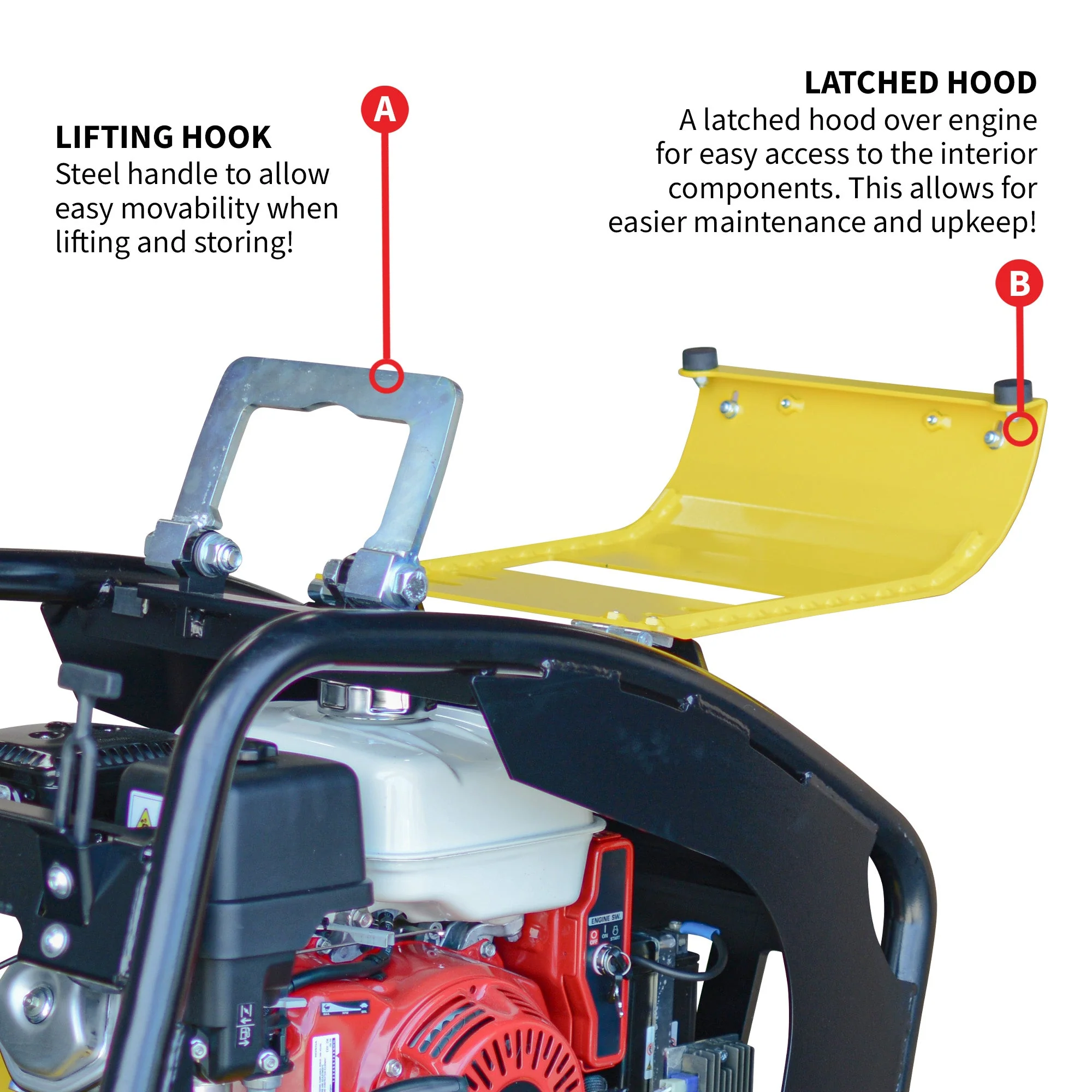 9HP Reverse Plate Compactor Honda GX270 Electric Start 11,690 lbs/ft² for Granular Cohesive Soil Compaction - Image 6