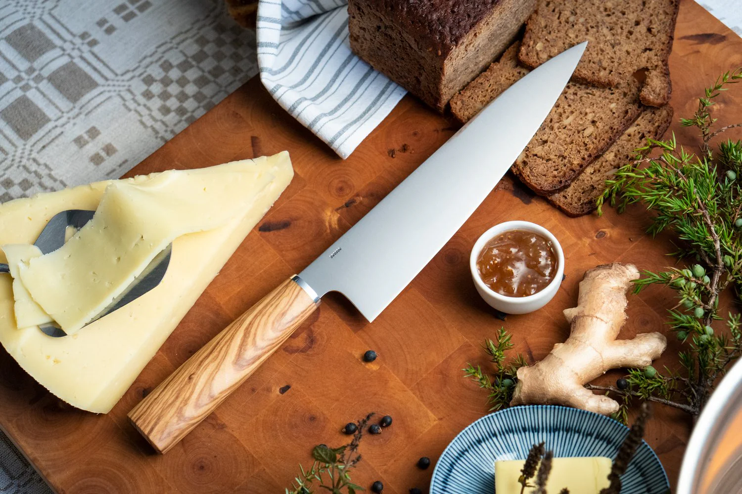 A&C Chef Knife - Olivewood - Image 2