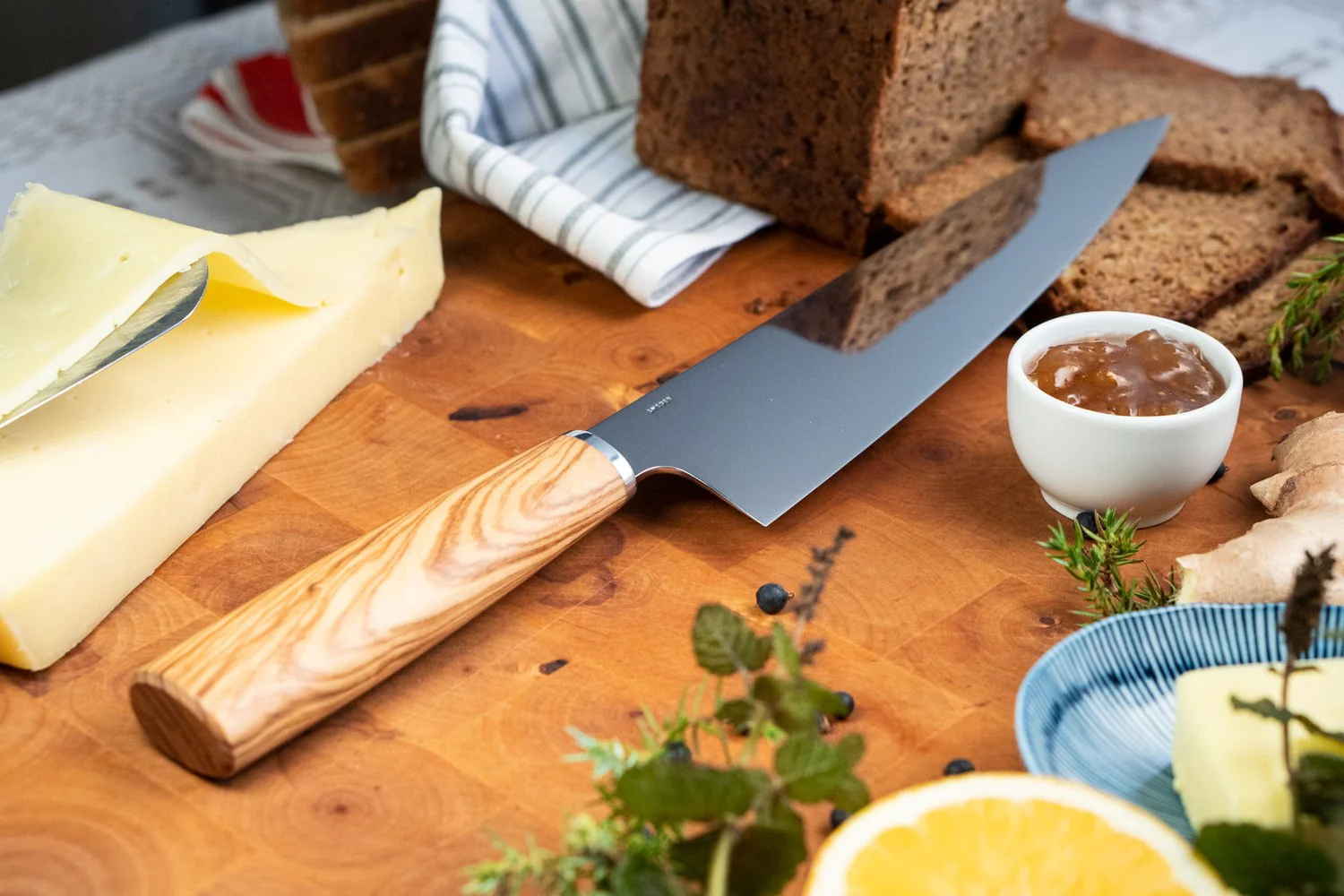 A&C Chef Knife - Olivewood - Image 4