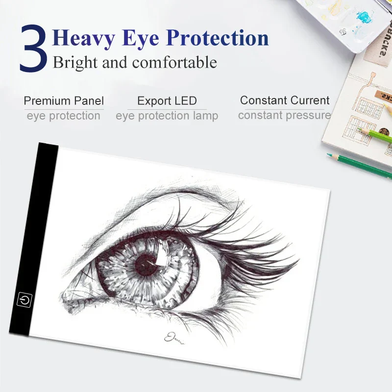 A5 LED Drawing Copy Pad Dimmable Light Board Adjustable Art Tablet Educational Toy - Image 2