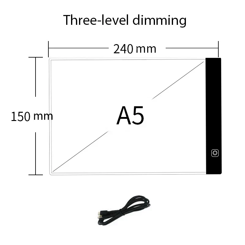 A5 LED Drawing Copy Pad Dimmable Light Board Adjustable Art Tablet Educational Toy - Image 6