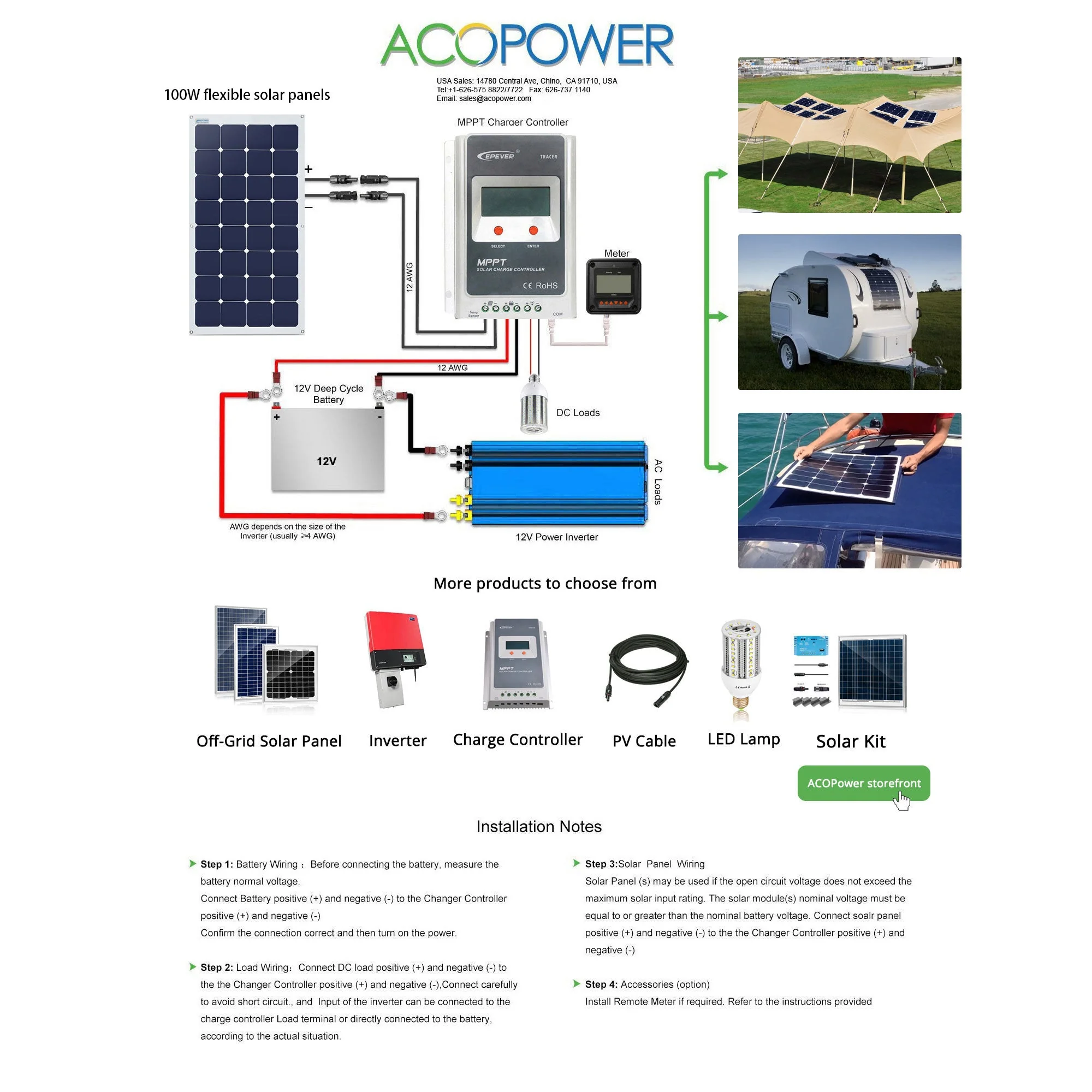 ACOPOWER 110 Watt Flexible Solar Panel - Image 11