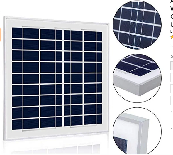 ACOPower 15W 12V Solar Charger Kit, 5A Charge Controller with Alligator Clips - Image 5