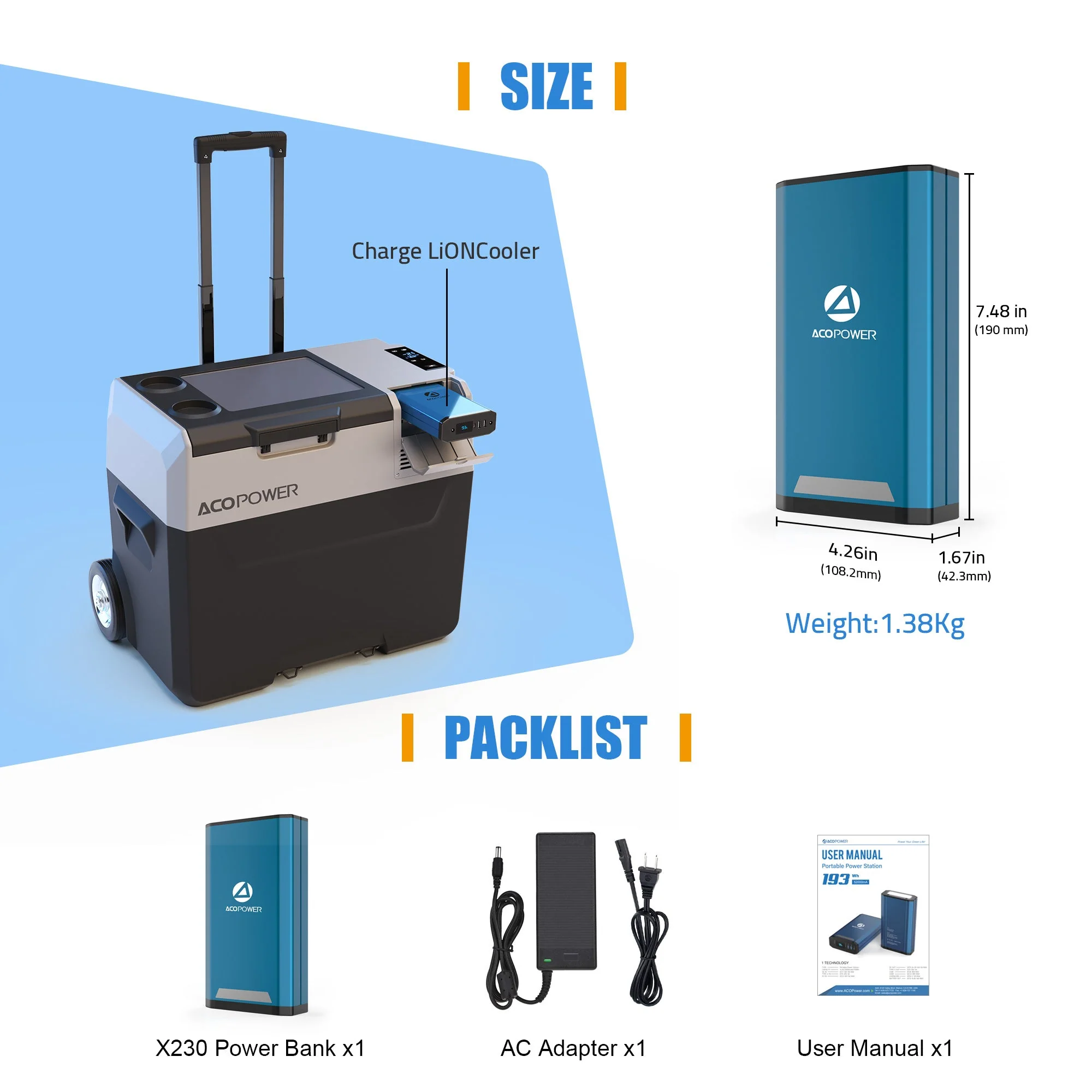 ACOPOWER 193Wh Portable Power Station - Image 3