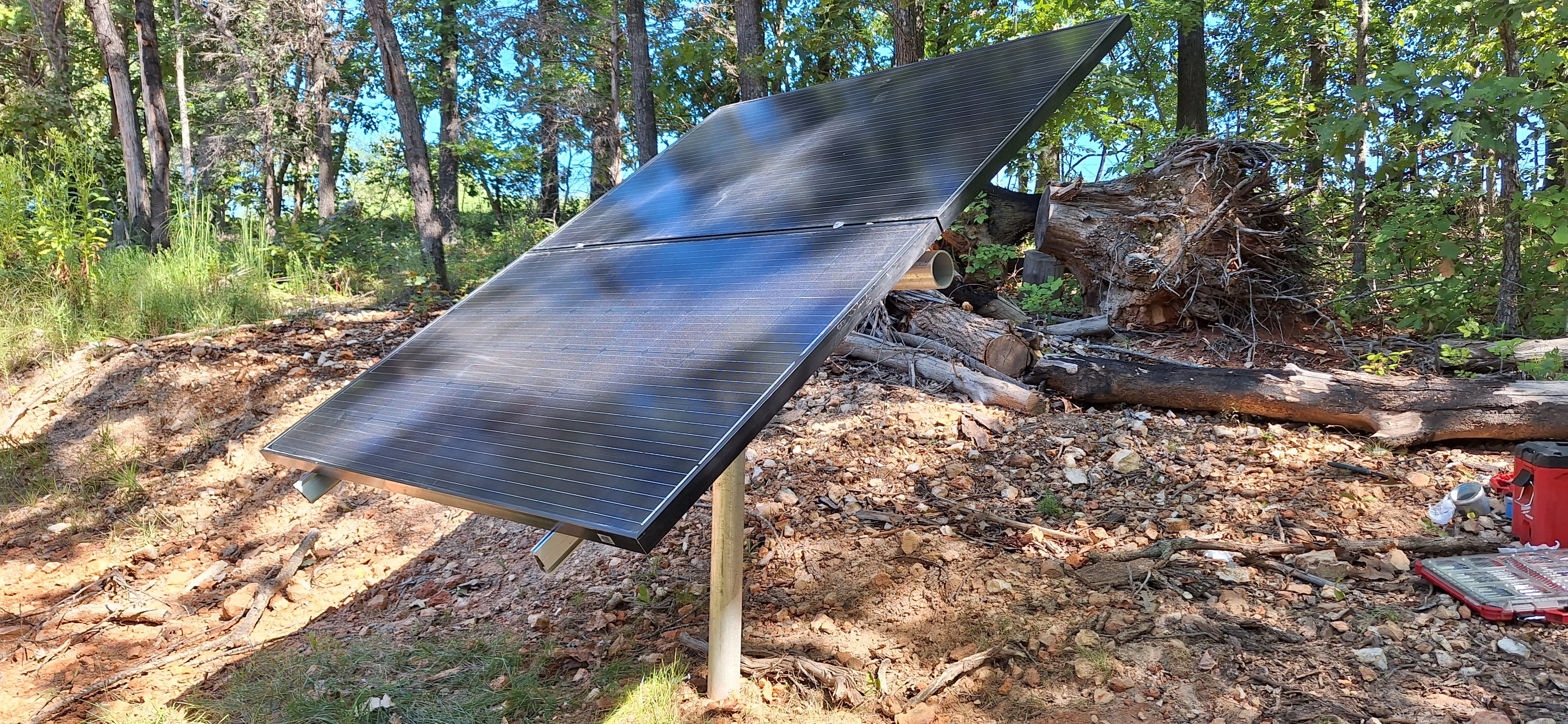 Adjustable Solar Panel 3" Pole Mount - 2x Solar Panels (Without Modules) - Image 5