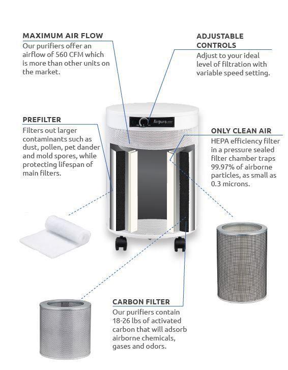 Airpura G600DLX Maximum Protection Odor-Sensitive and MCS Air Purifier (SC) - Image 10