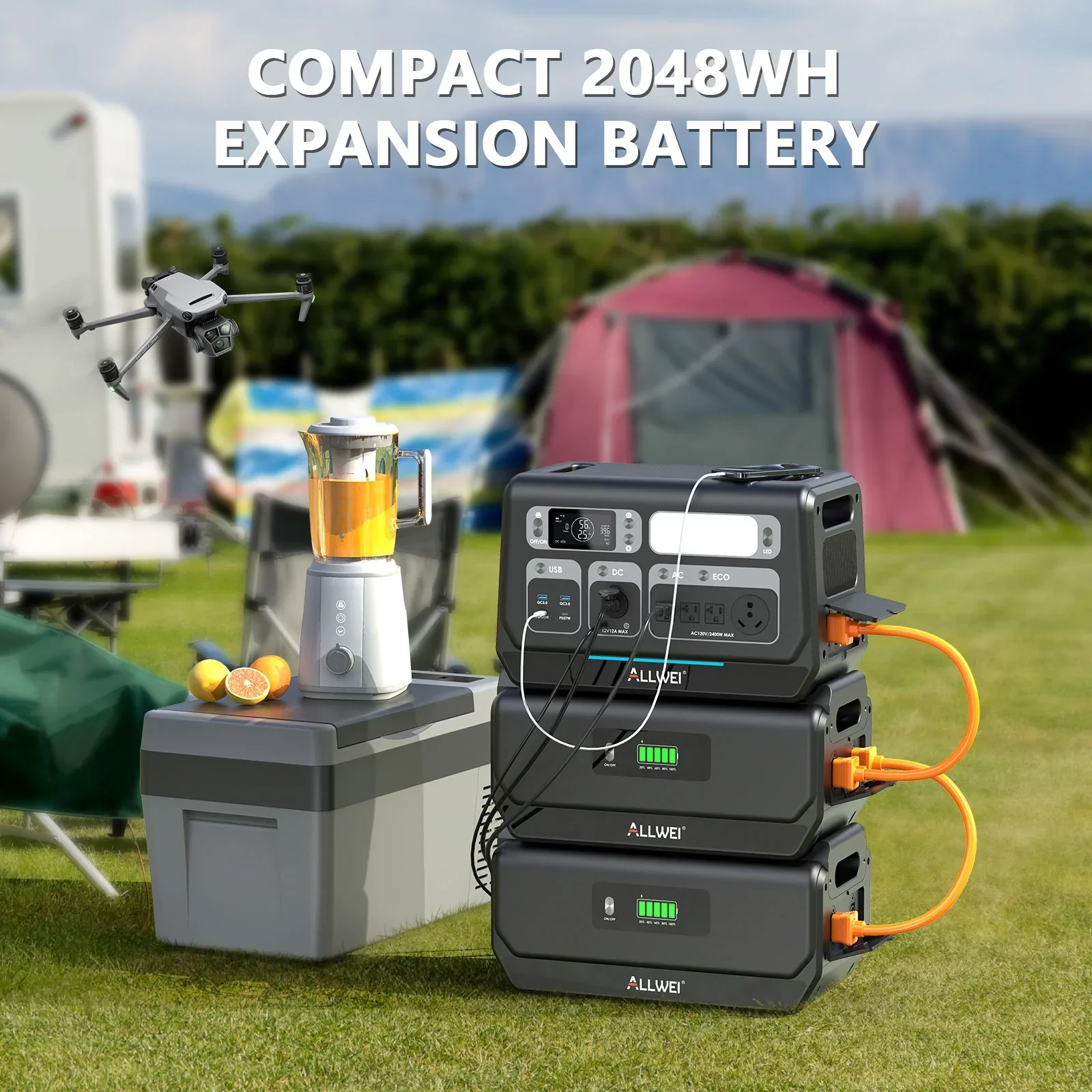 ALLWEI B200 PRO Expansion Battery for PPS2400 Power Stations - Image 3