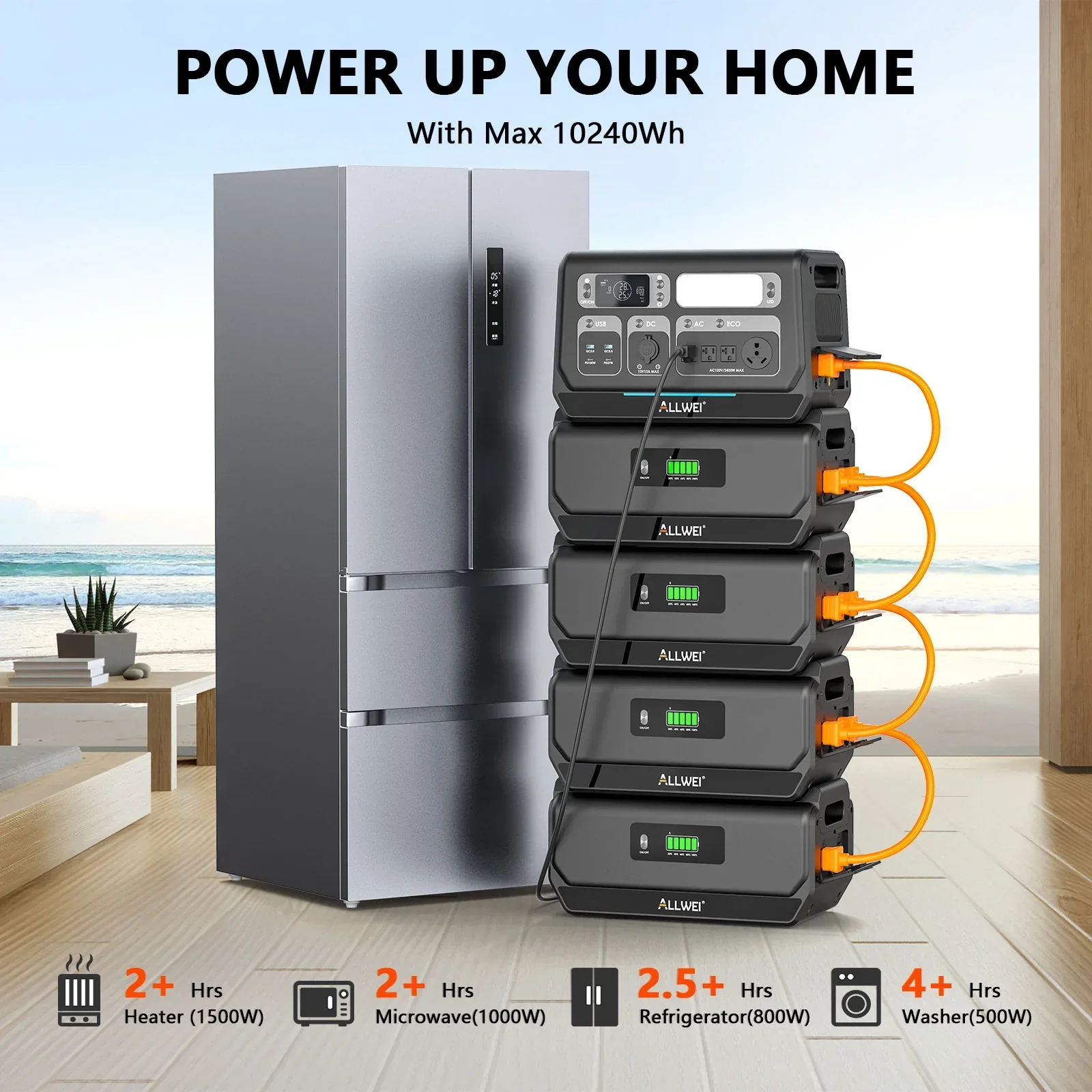 ALLWEI B200 PRO Expansion Battery for PPS2400 Power Stations - Image 4