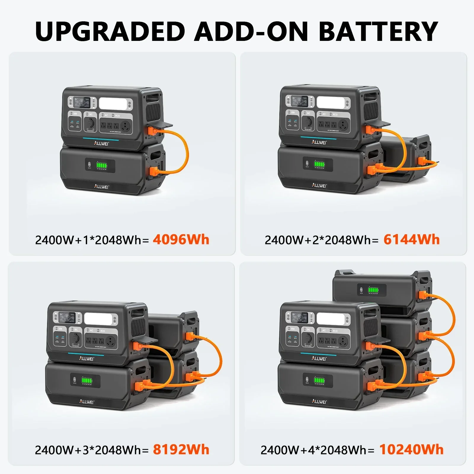 ALLWEI B200 PRO Expansion Battery for PPS2400 Power Stations - Image 5
