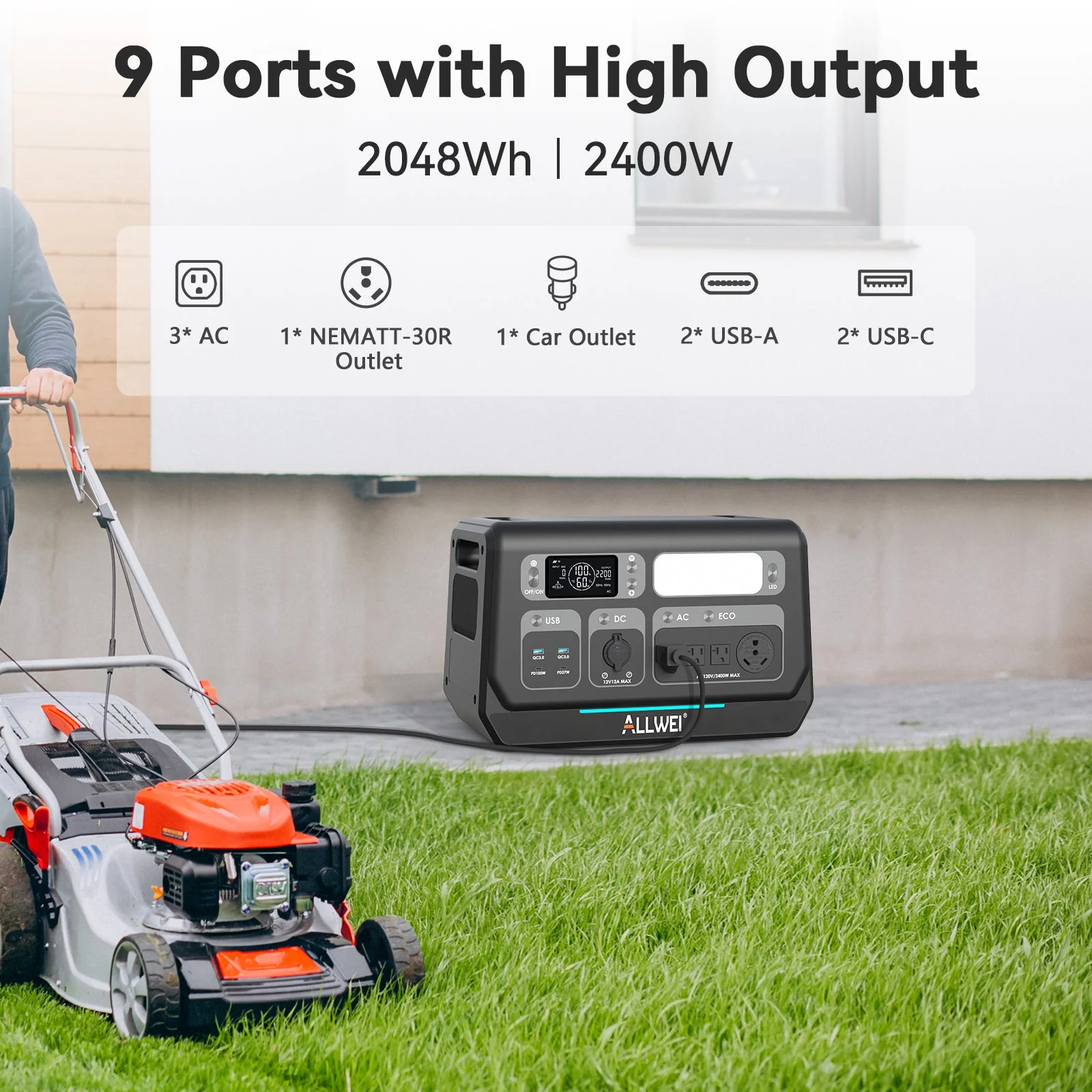 ALLWEI PPS2400+2* B200 PRO | Home Battery Backup up to 6kWh - Image 4