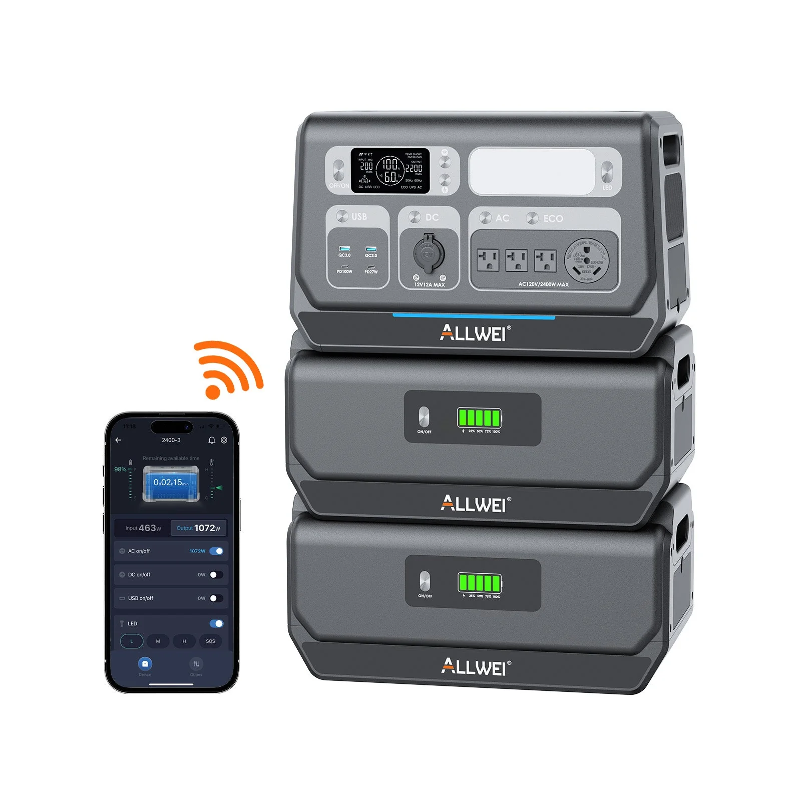 ALLWEI PPS2400+1* B200 PRO | Home Battery Backup up to 4kWh - Image 13