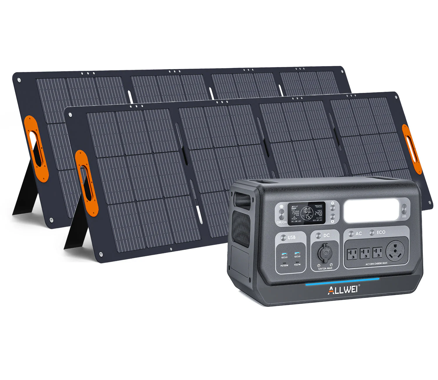 ALLWEI PPS2400 Portable Power Station – 2048Wh Large Capacity, 2400W High Output, Fast Charging Backup Power for Home, RV & Camping - Image 12