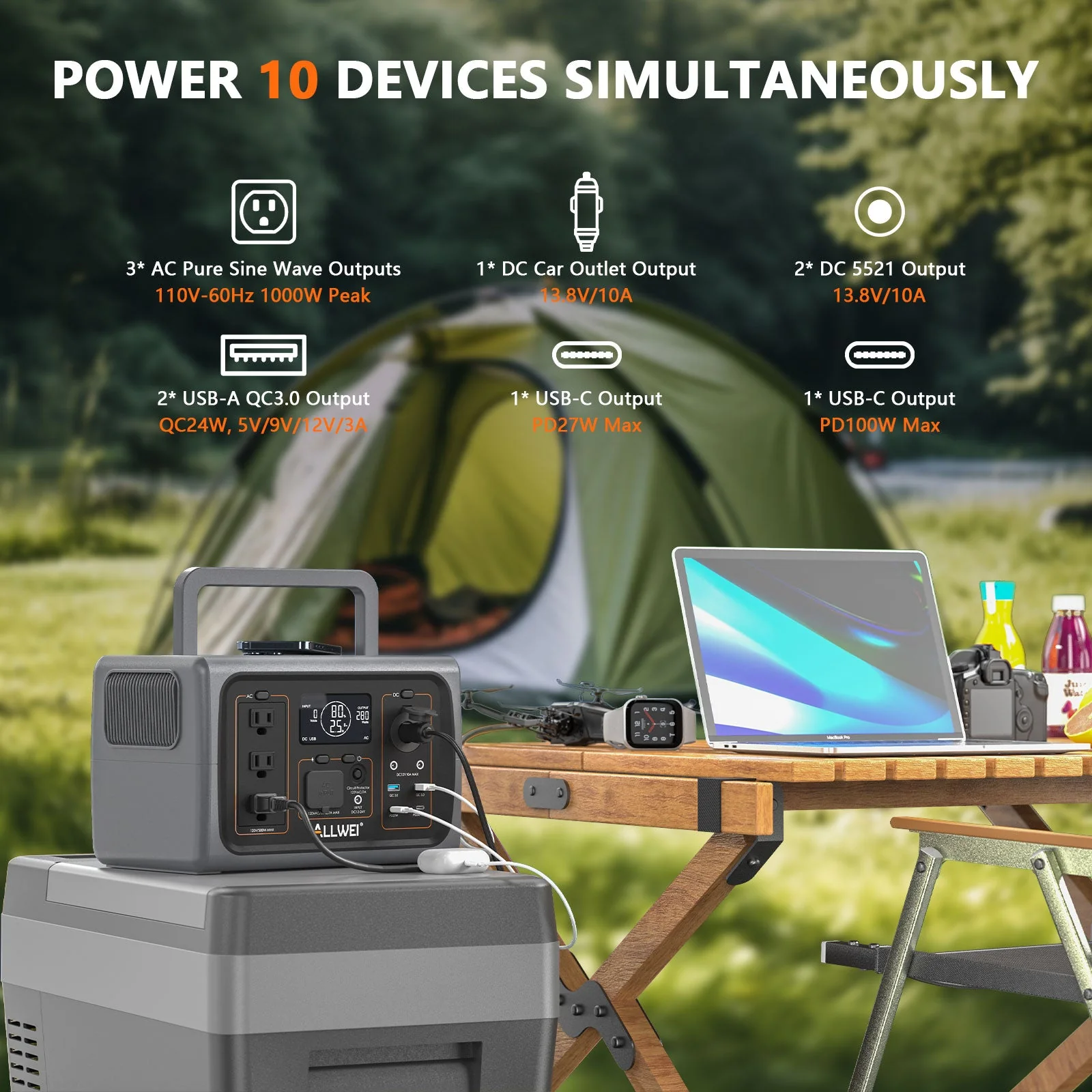 ALLWEI PPS600  Portable Power Station 500W | 512Wh (SC) - Image 4