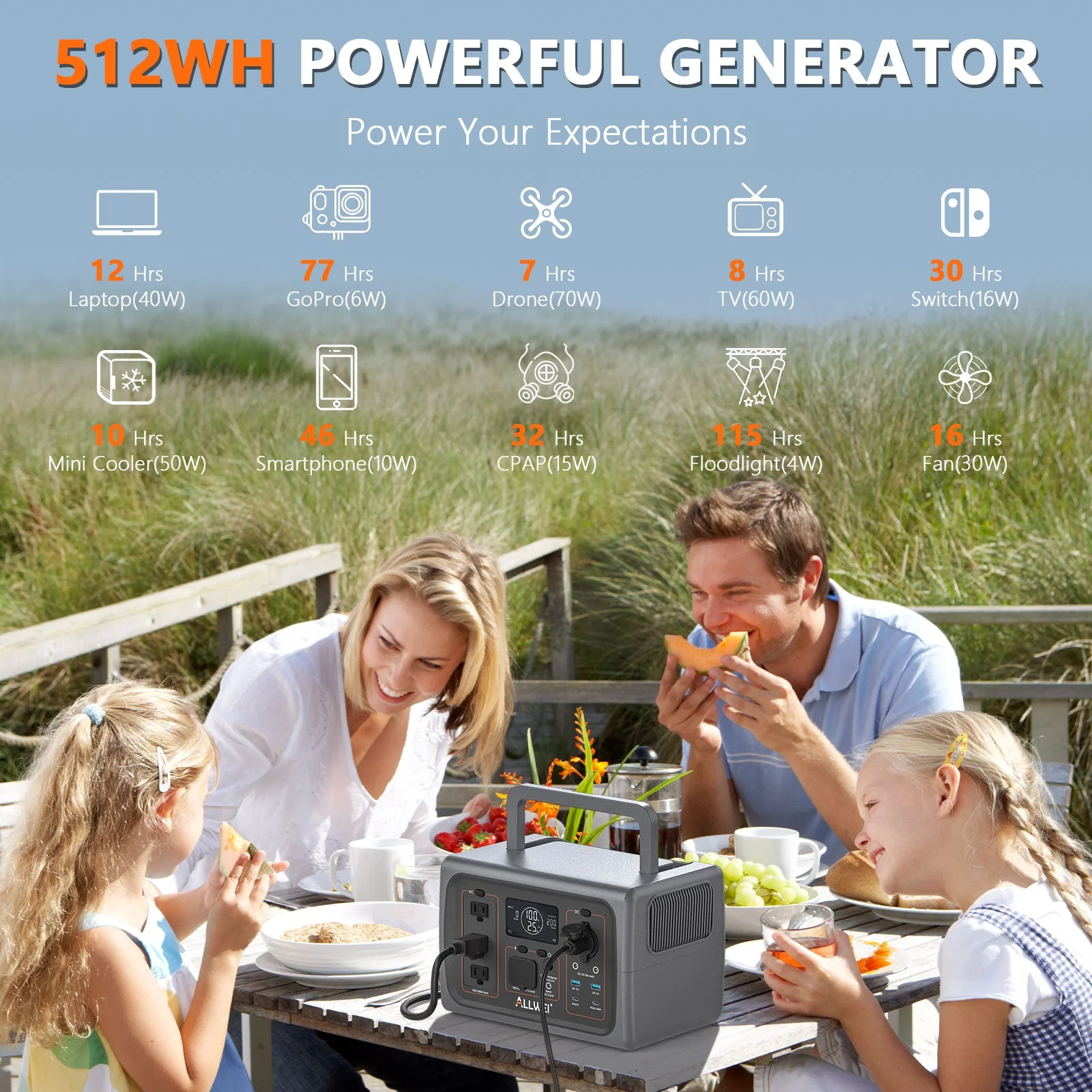 ALLWEI PPS600  Portable Power Station 500W | 512Wh (SC) - Image 5