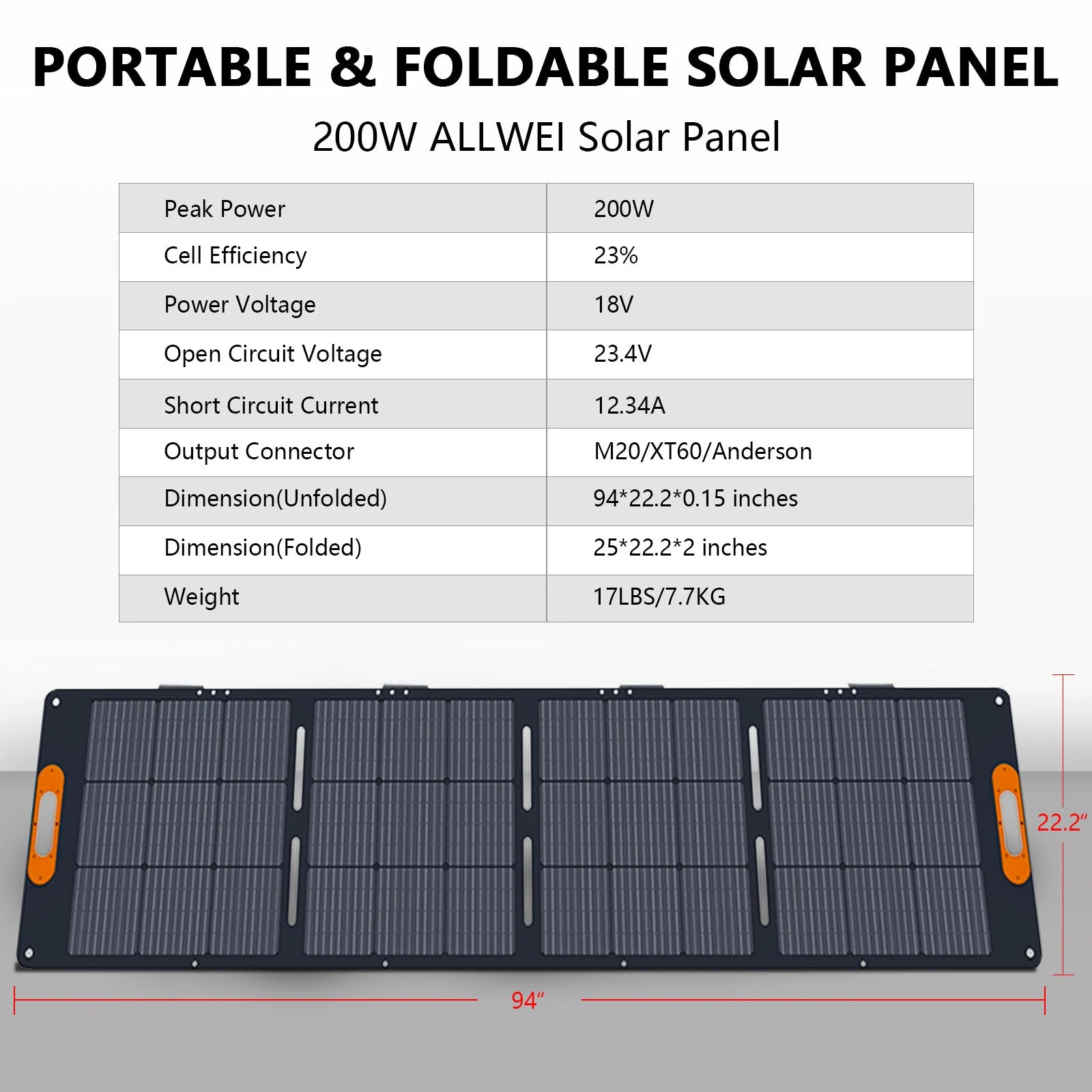 ALLWEI XY-200 200W Solar Panel for PPS1200 PPS2400 - Image 9