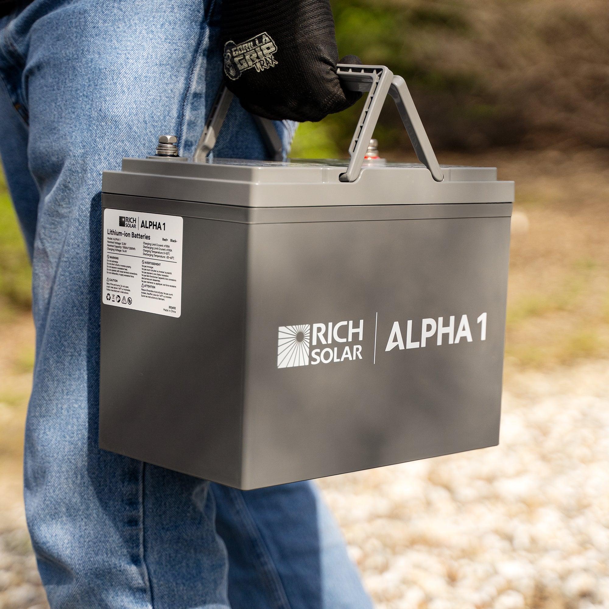Rich Solar ALPHA 1 | 12V 100Ah LiFePO4 Battery | Powerful 12V Lithium Battery for RVs, Trailers, Vans, Boats, Off-Grid | 5,000 Lifetime Cycles | Bluetooth and Internal Heat Technology - Image 2