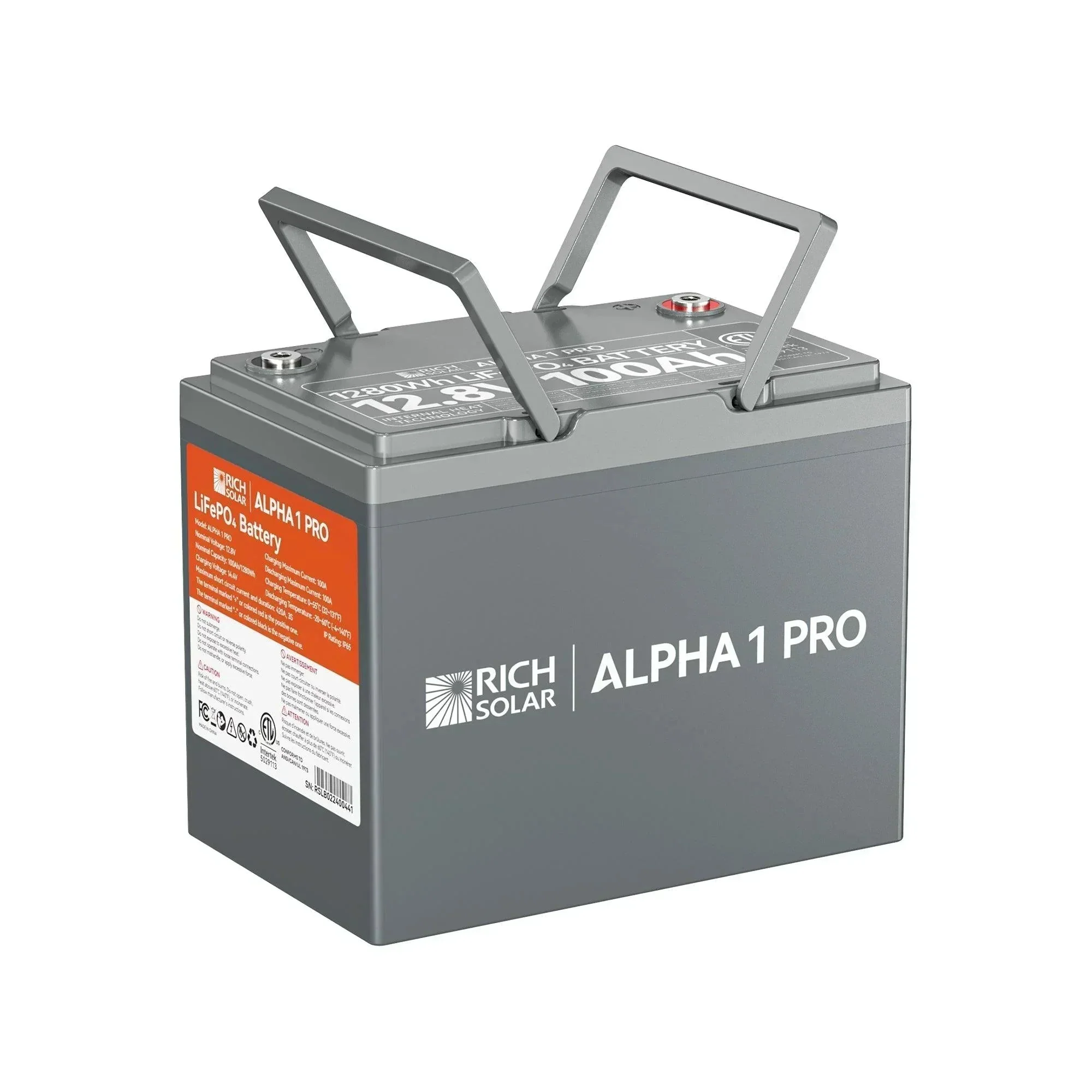 Rich Solar ALPHA 1 PRO | 12V 100Ah LiFePO4 Battery | Premium 12V Lithium Battery for Off-Grid, RVs, Boats | 7,000 Lifetime Cycles | 10 Year Warranty | UL1973 Certified - Image 3