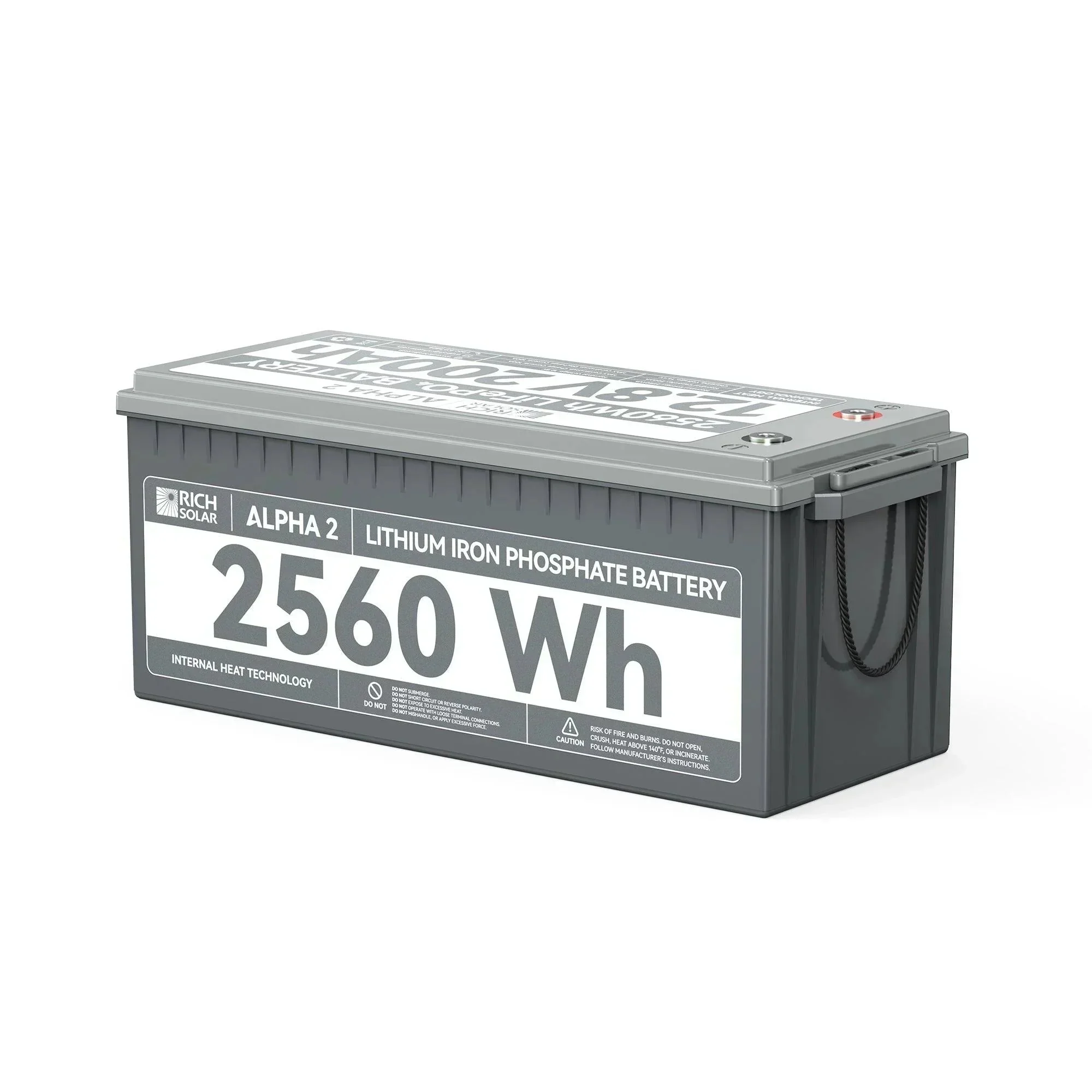 Rich Solar ALPHA 2 | 12V 200Ah LiFePO4 Battery | Powerful 12V Lithium Battery for RVs, Trailers, Vans, Boats, Off-Grid | 5,000 Lifetime Cycles | Bluetooth and Internal Heat Technology - Image 6