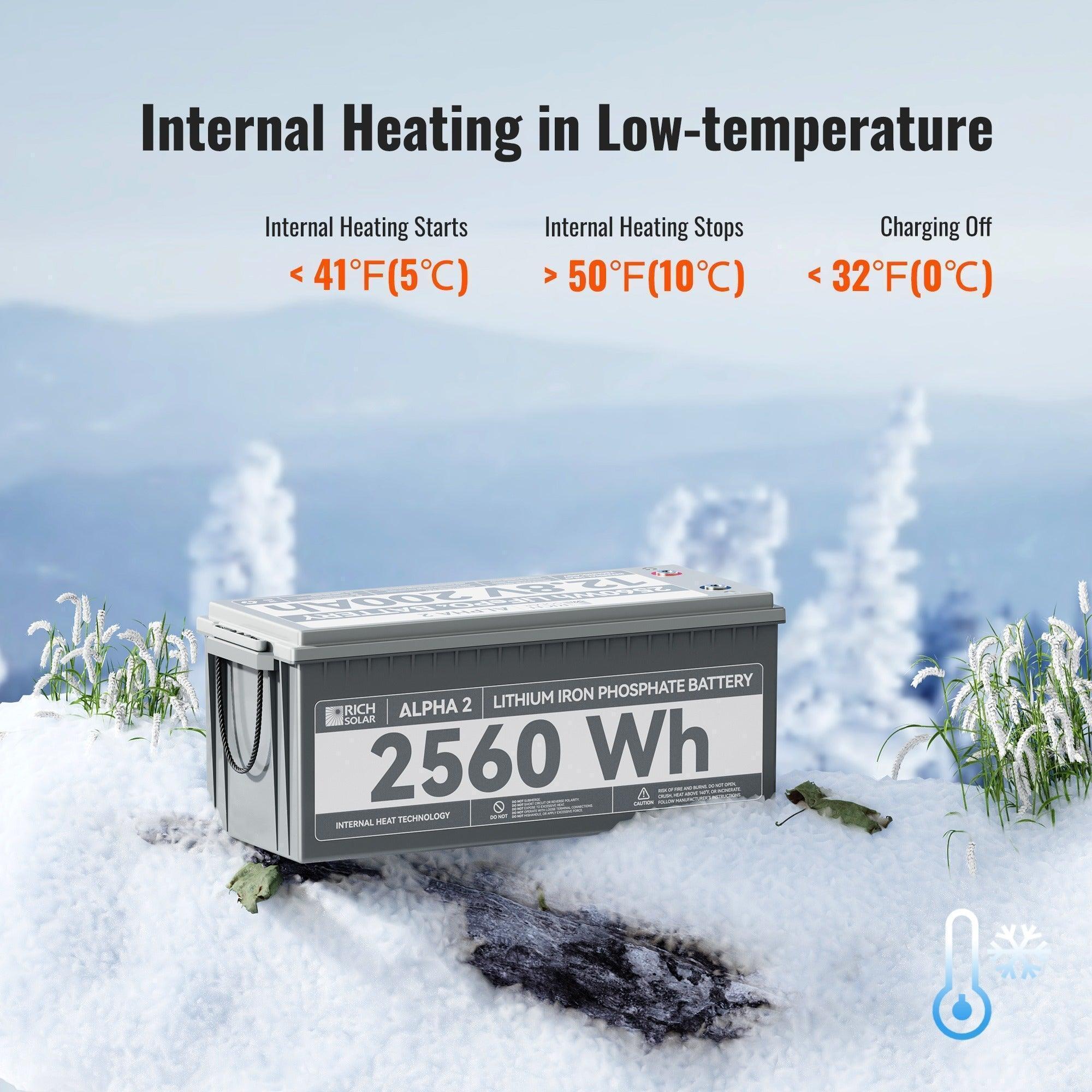 Rich Solar ALPHA 2 | 12V 200Ah LiFePO4 Battery | Powerful 12V Lithium Battery for RVs, Trailers, Vans, Boats, Off-Grid | 5,000 Lifetime Cycles | Bluetooth and Internal Heat Technology - Image 9