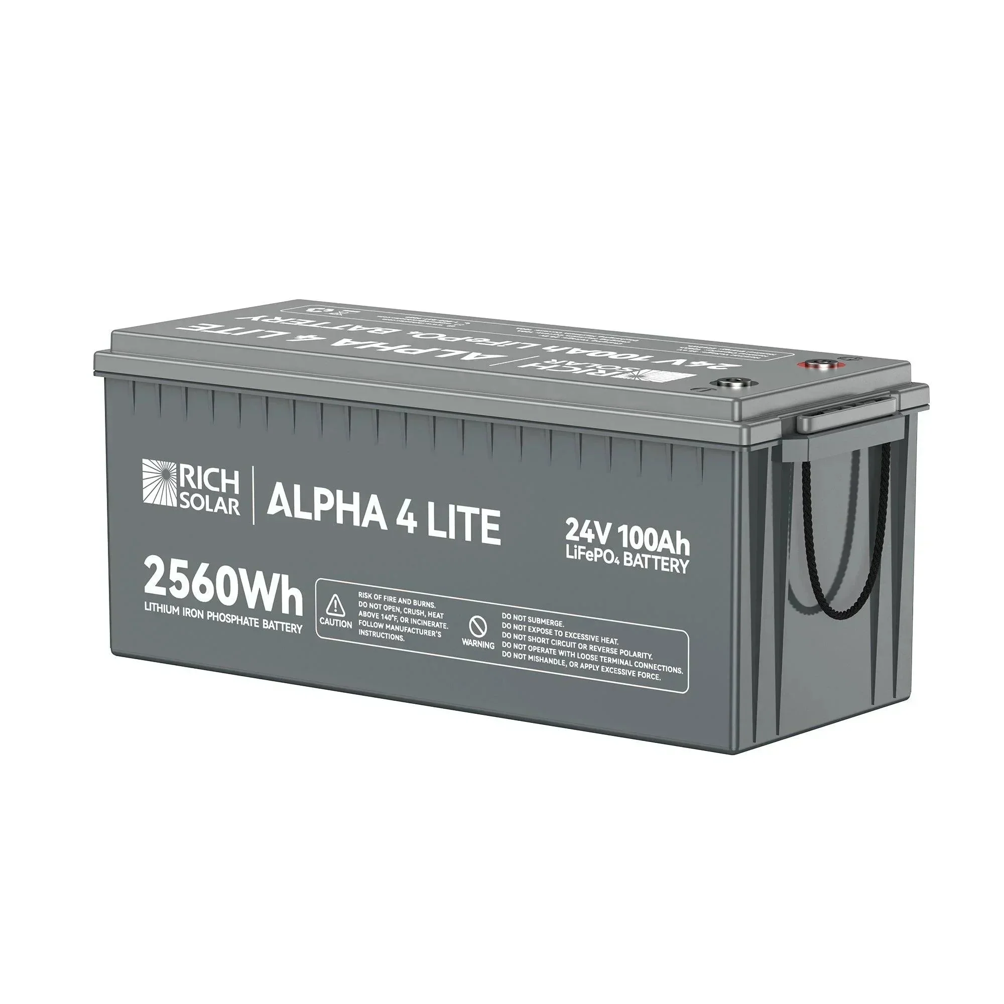 Rich Solar ALPHA 4 LITE | 24V 100Ah LiFePO4 Battery | Fast-Charging 24V Lithium Battery for RVs, Trailers, Vans, Boats, Off-Grid, Backup | 4,000 Lifetime Cycles | Best Value - Image 2
