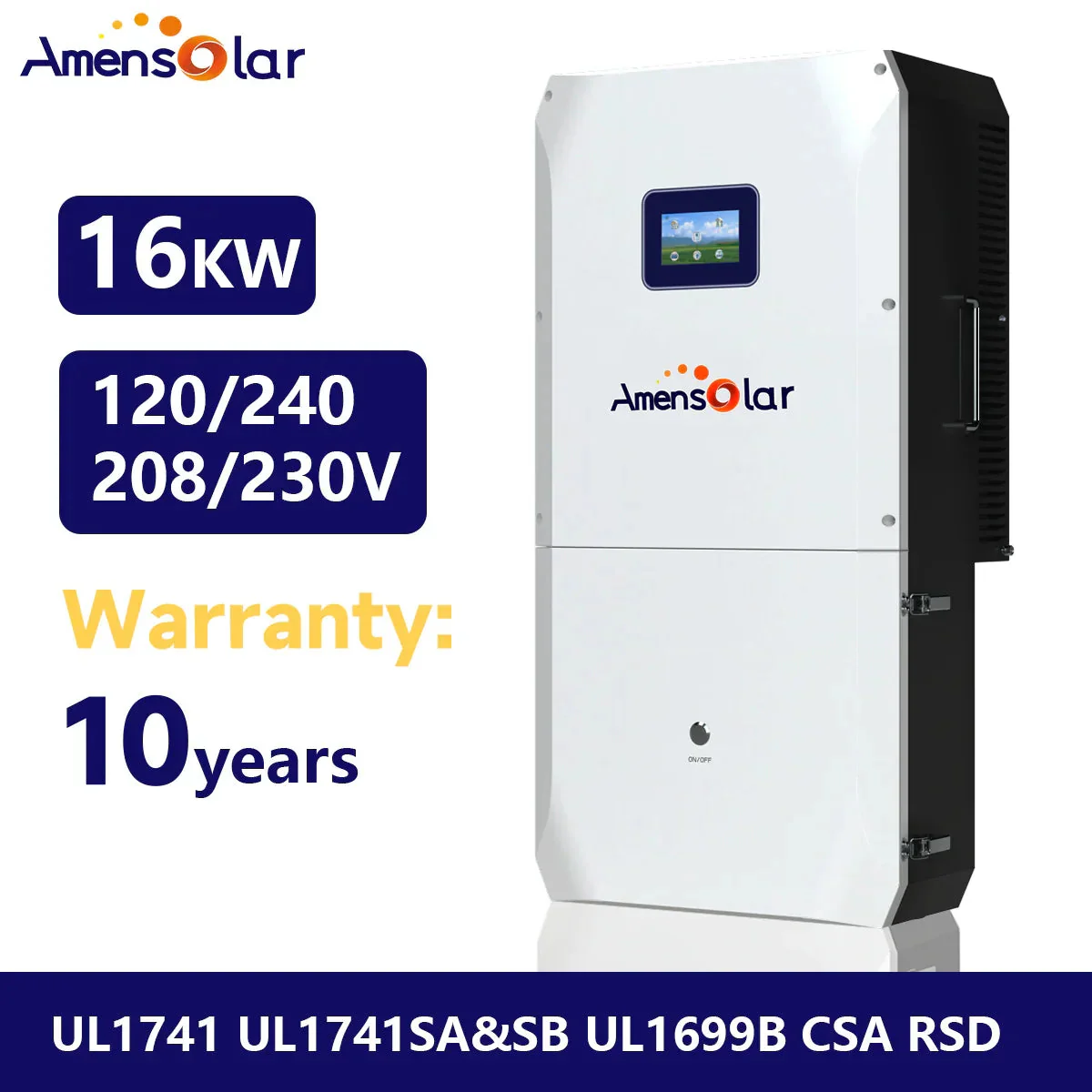 AmenSolar N3H-X16US 16KW Split Phase Hybrid Solar Inverter - Image 2