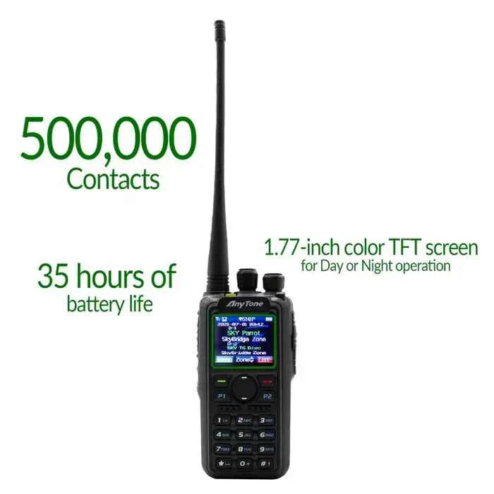 Anytone At-D878uvii Plus Digital Dmr Dual-Band Handheld Commercial Radio with Encryption Capabilities - Image 7
