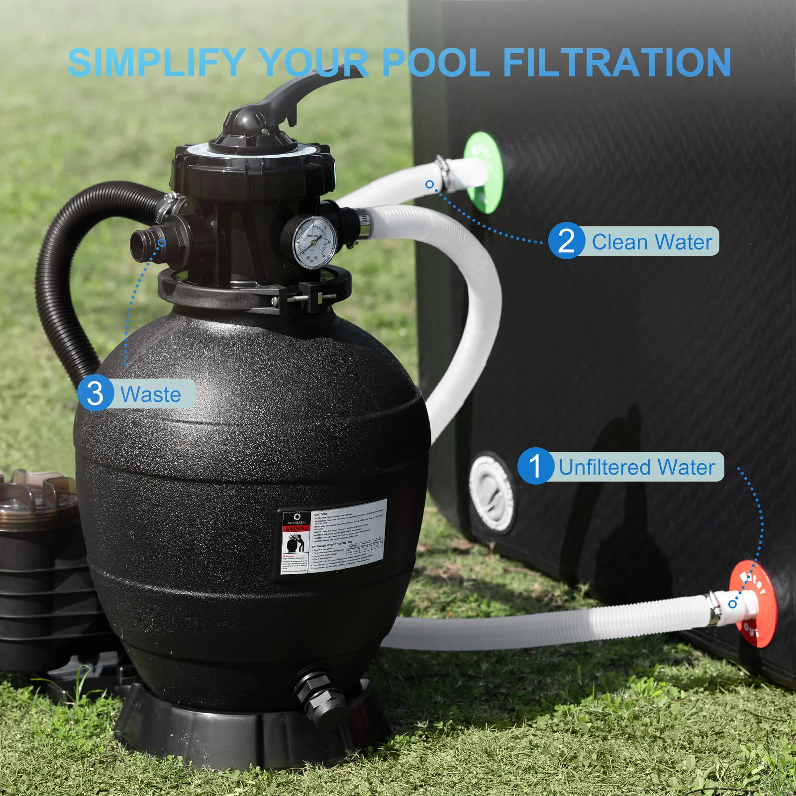 AquaMind AM13 Sand Filter Pump - Image 5