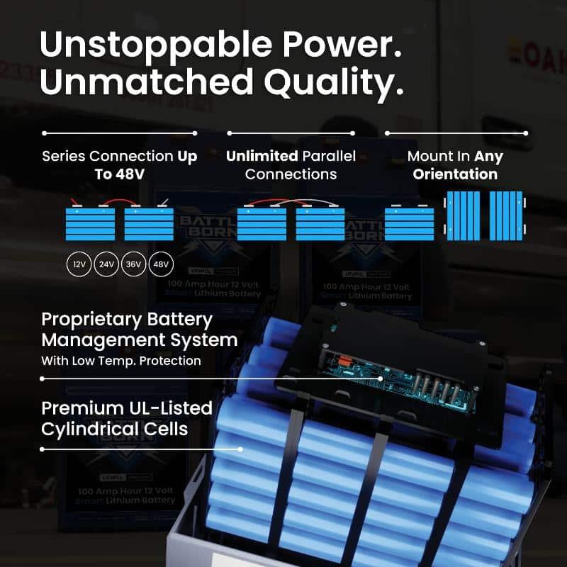 Battle Born 100Ah 12V GC2 Smart LiFePO4 Deep Cycle Battery - Image 5