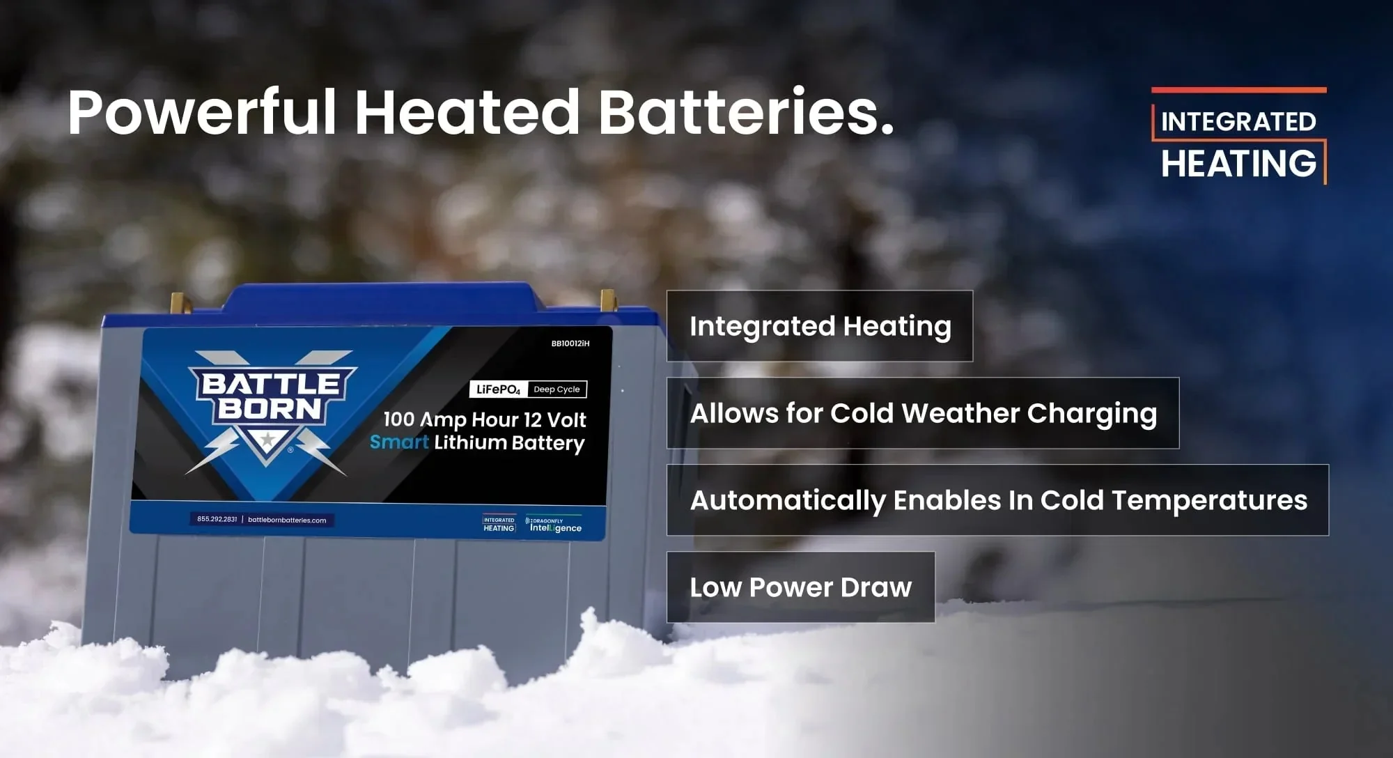 Battle Born 100Ah 12V Smart Heated LiFePO4 Deep Cycle Battery Kit - Image 16