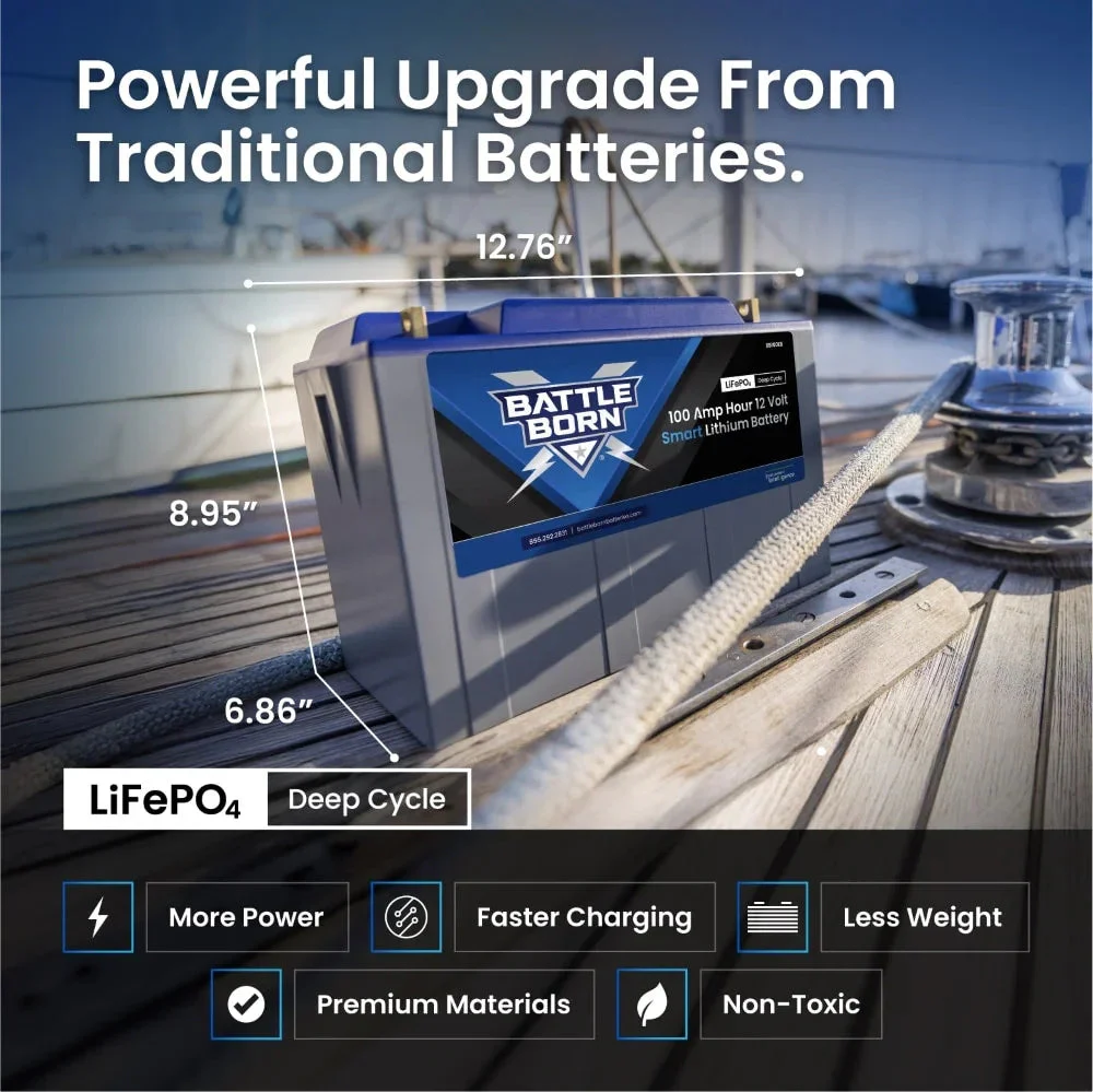 Battle Born 100Ah 12V Smart LiFePO4 Deep Cycle Battery - Image 4