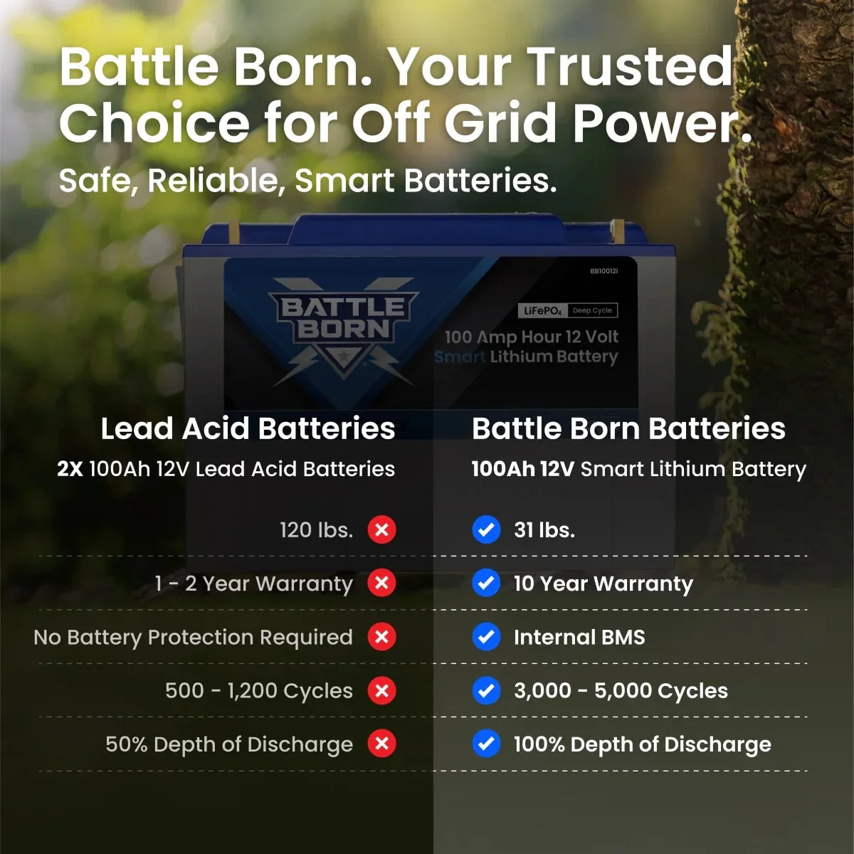 Battle Born 100Ah 12V Smart LiFePO4 Deep Cycle Battery - Image 6