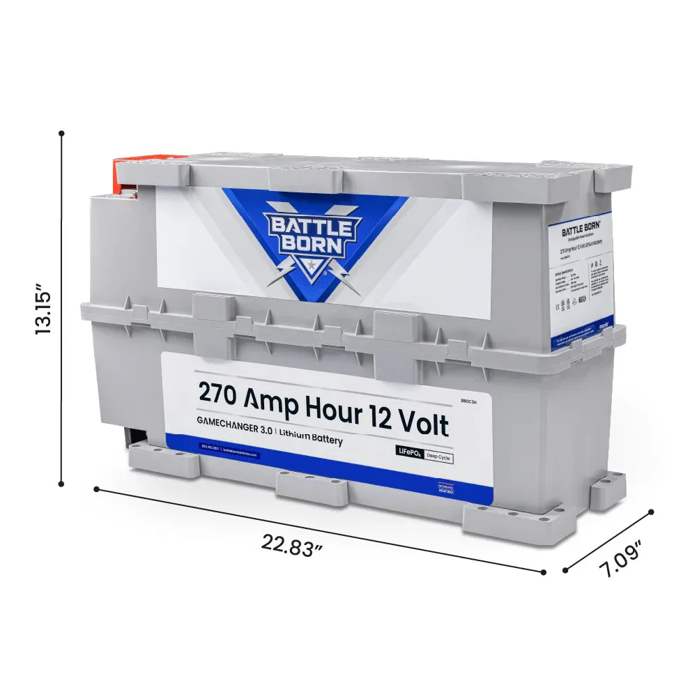 Battle Born 270Ah 12V GC3 LiFePO4 Heated Battery Kit - Image 2