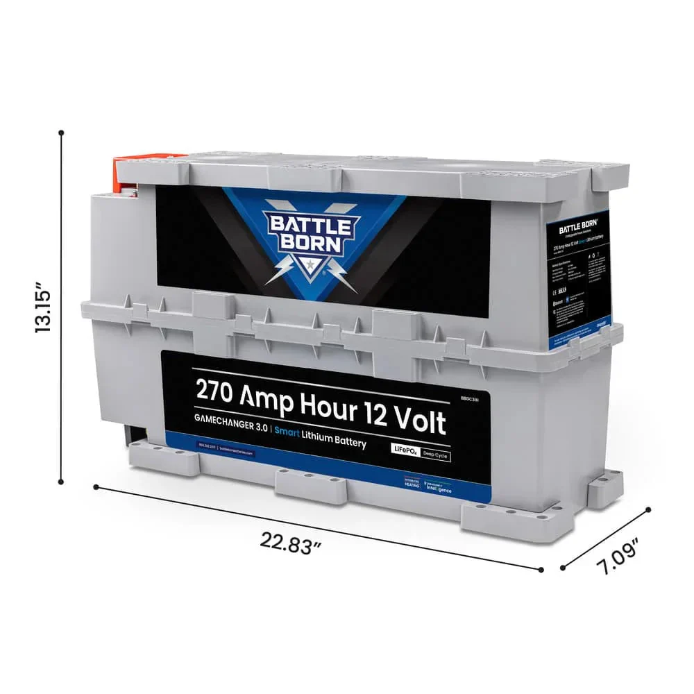 Battle Born 270Ah 12V GC3 Smart Heated LiFePO4 Deep Cycle Battery Kit - Image 2